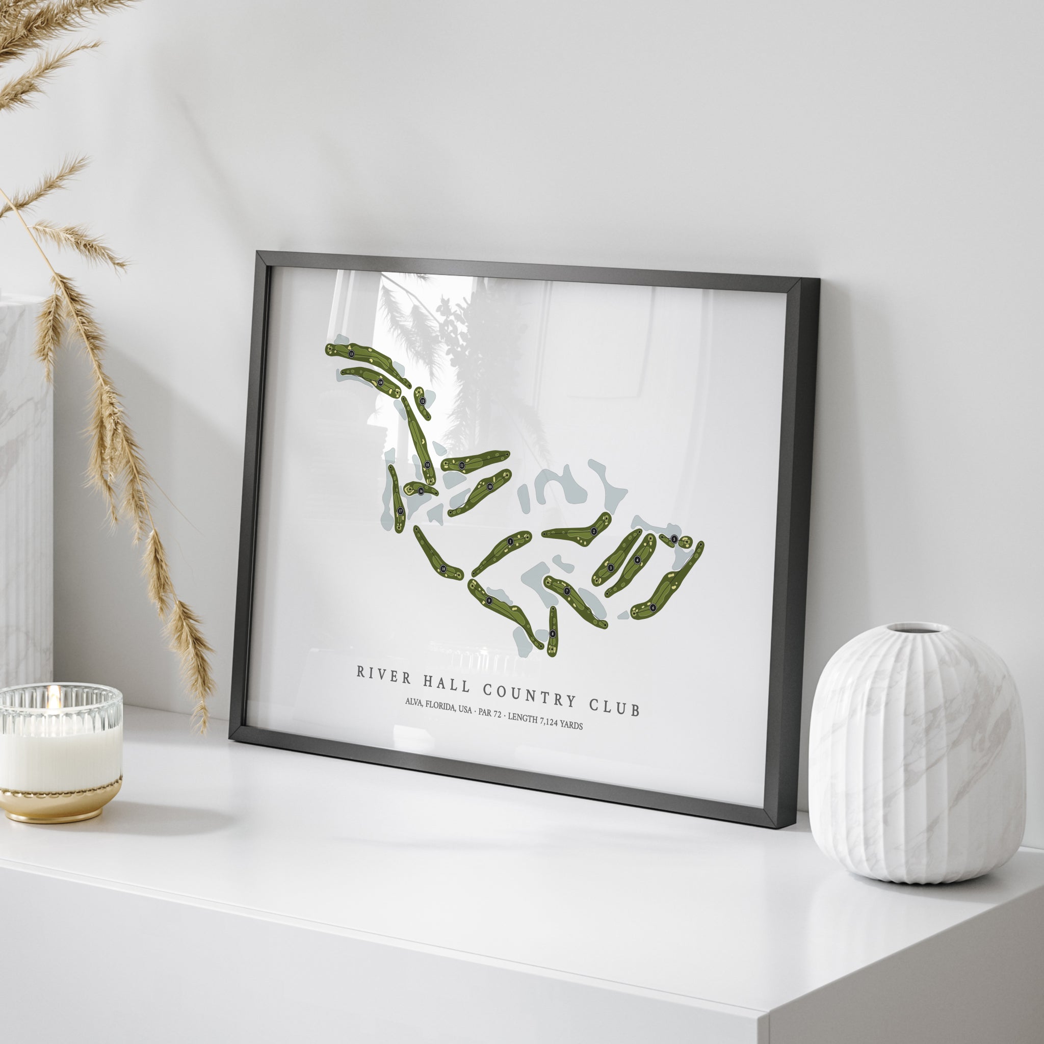 River Hall Country Club | Golf Course Map | On Table