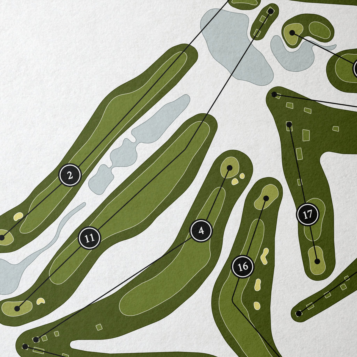 River Oaks Golf Club | Golf Course Map | Close Up