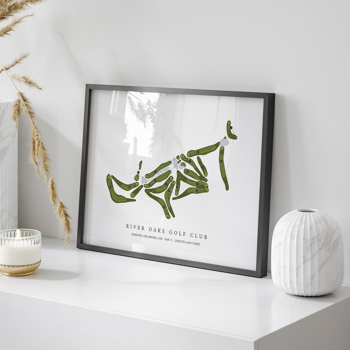 River Oaks Golf Club | Golf Course Map | On Table