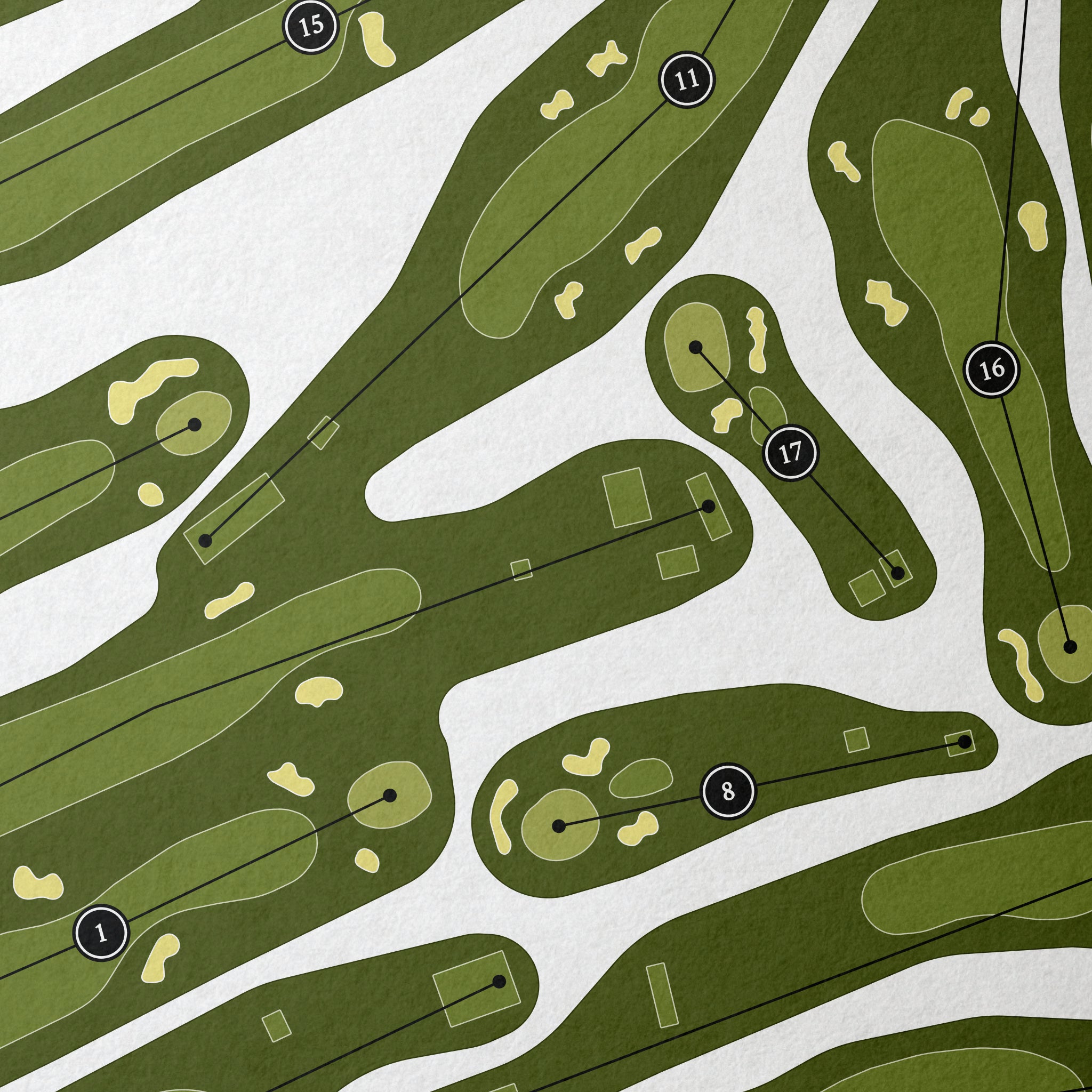 River Vale Country Club | Golf Course Map | Close Up 