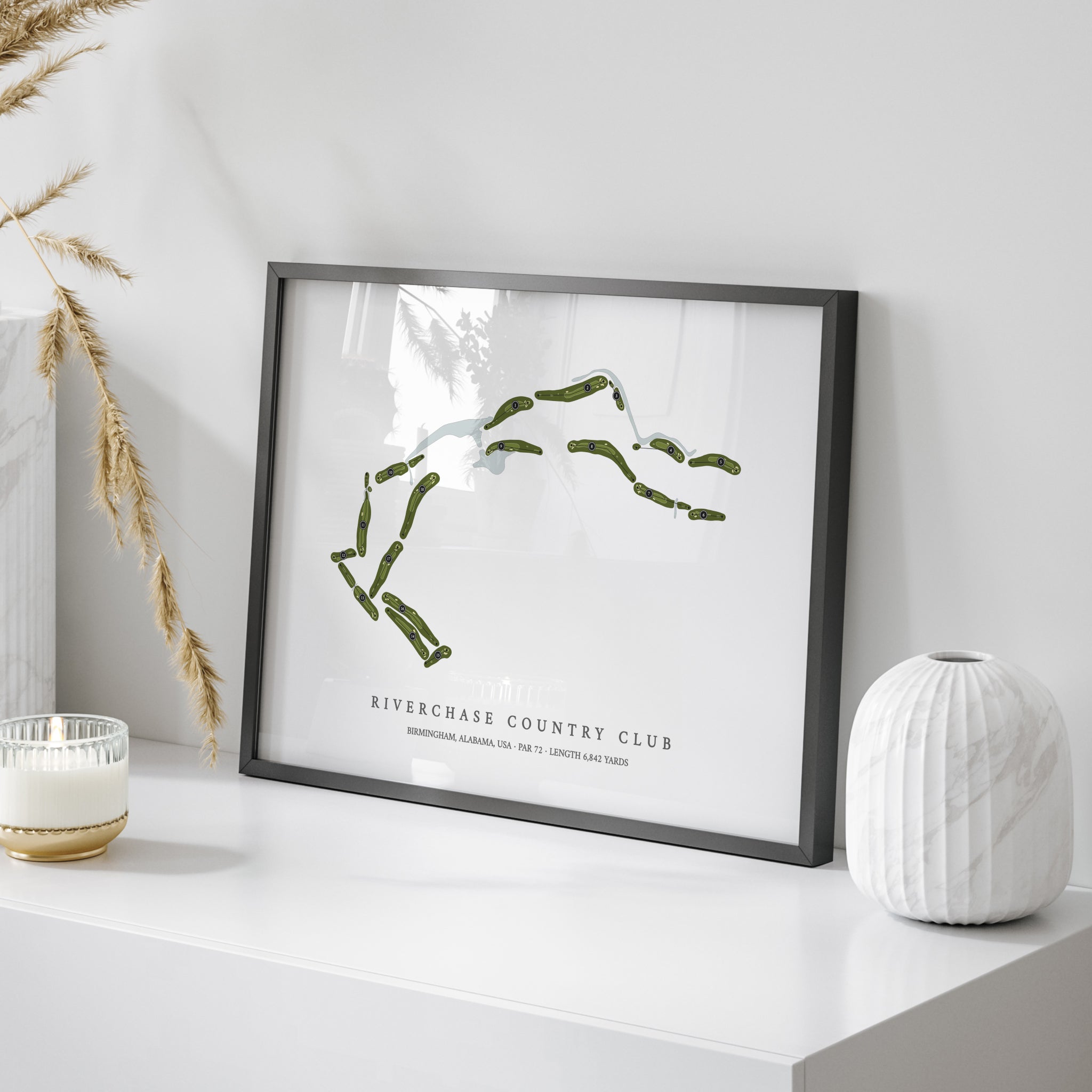 Riverchase Country Club | Golf Course Print | On Table 