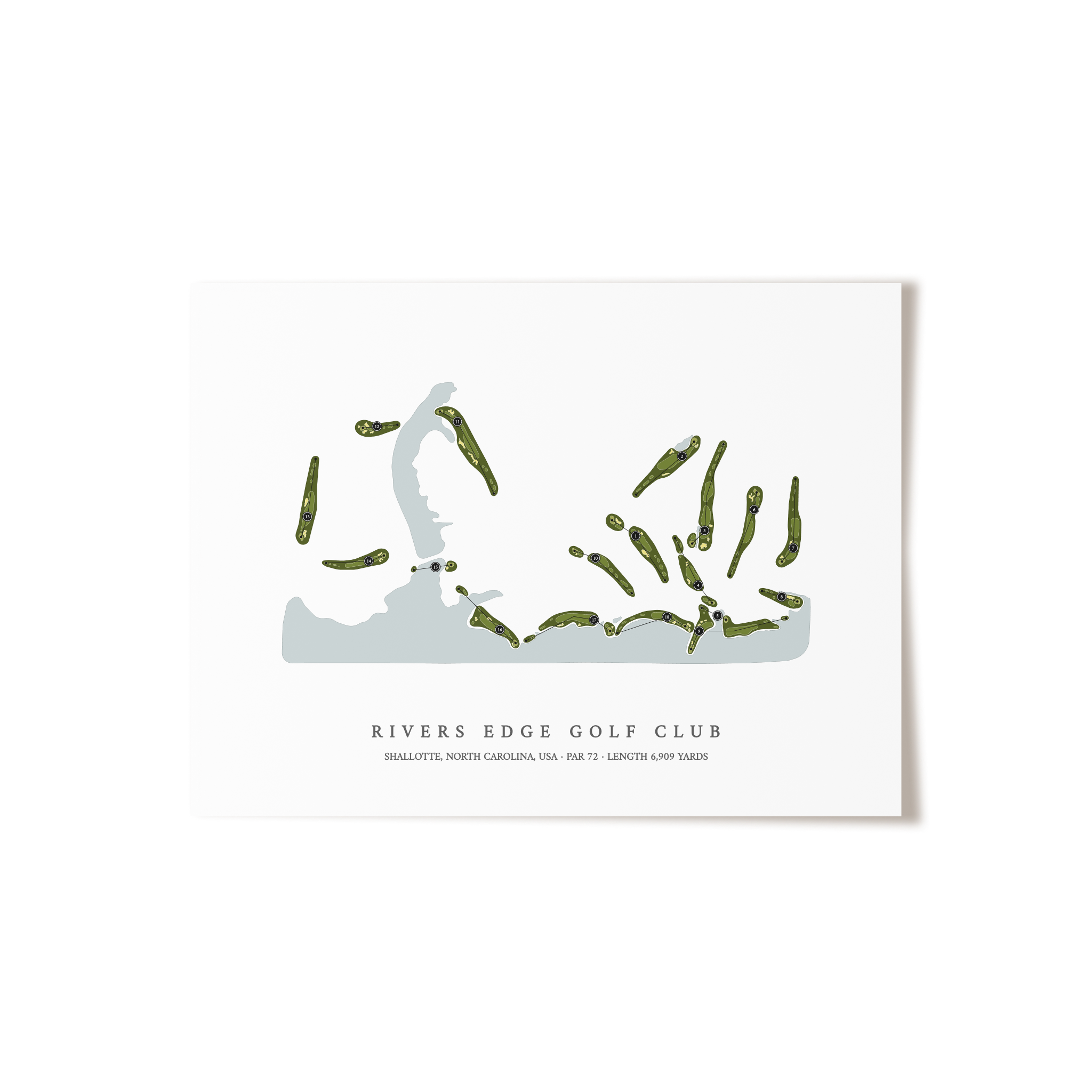 Rivers Edge Golf Club | Golf Course Print | Unframed