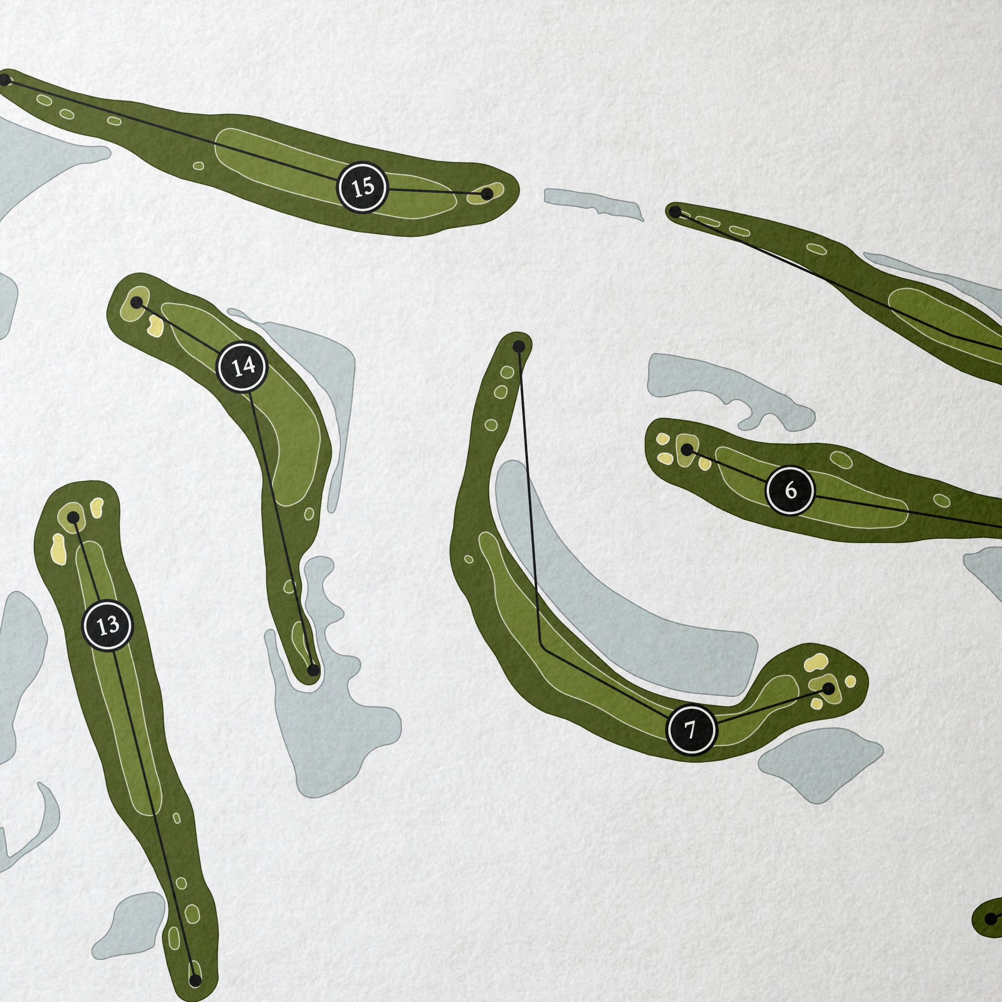 Riverside Golf Club | Golf Course Map | Close Up 
