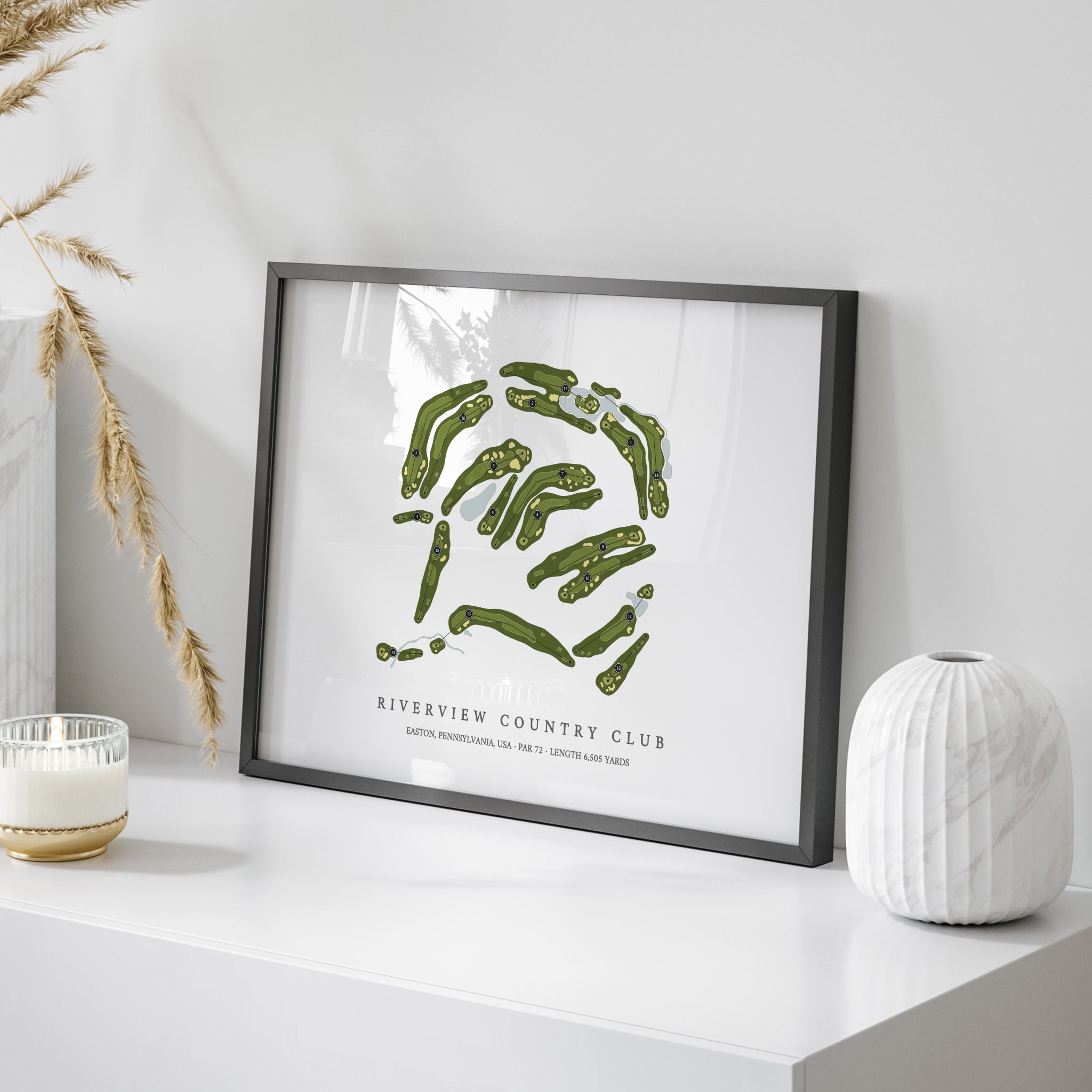 Riverview Country Club | Golf Course Map | On Table 