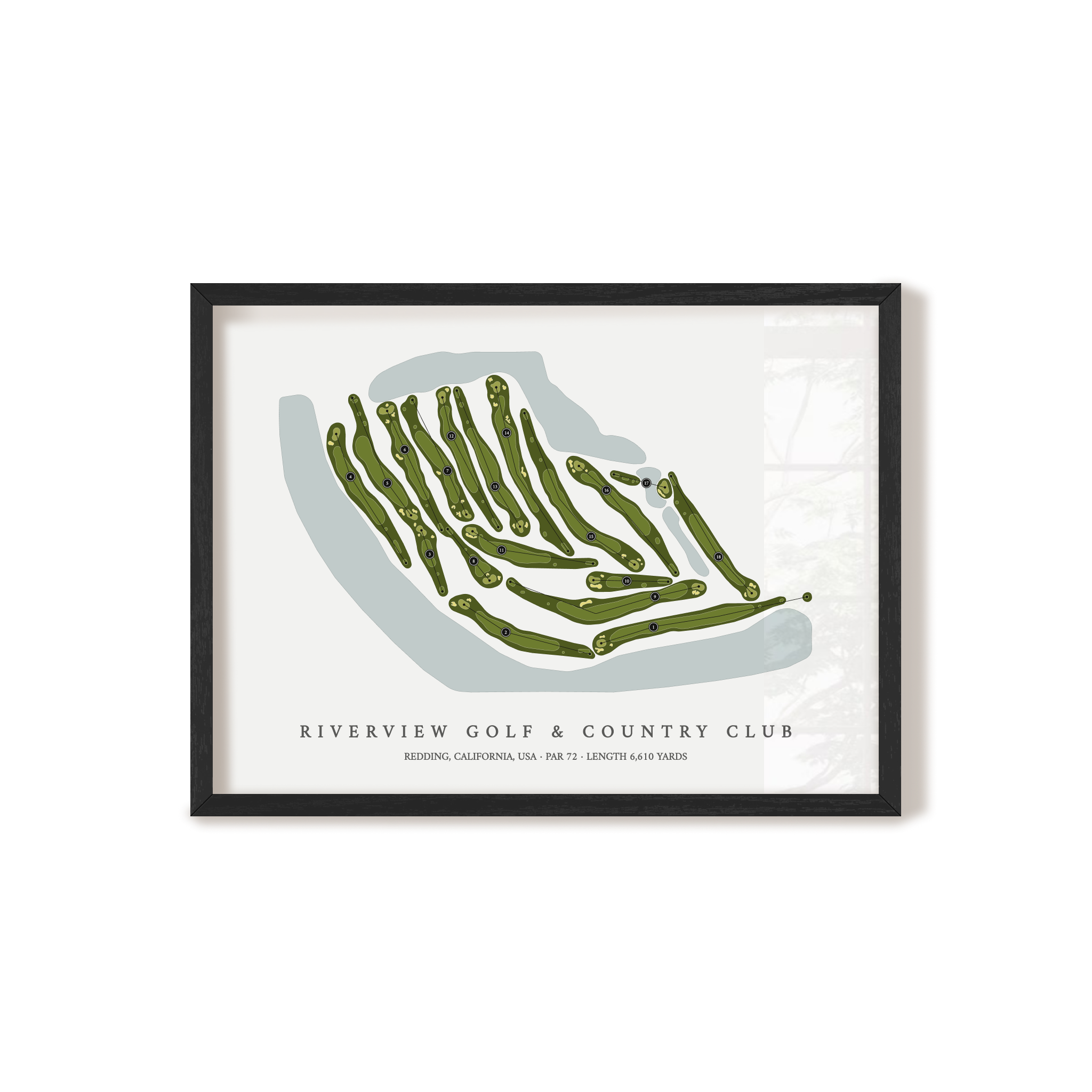 Riverview Golf & Country Club | Golf Course Map | Black Frame 