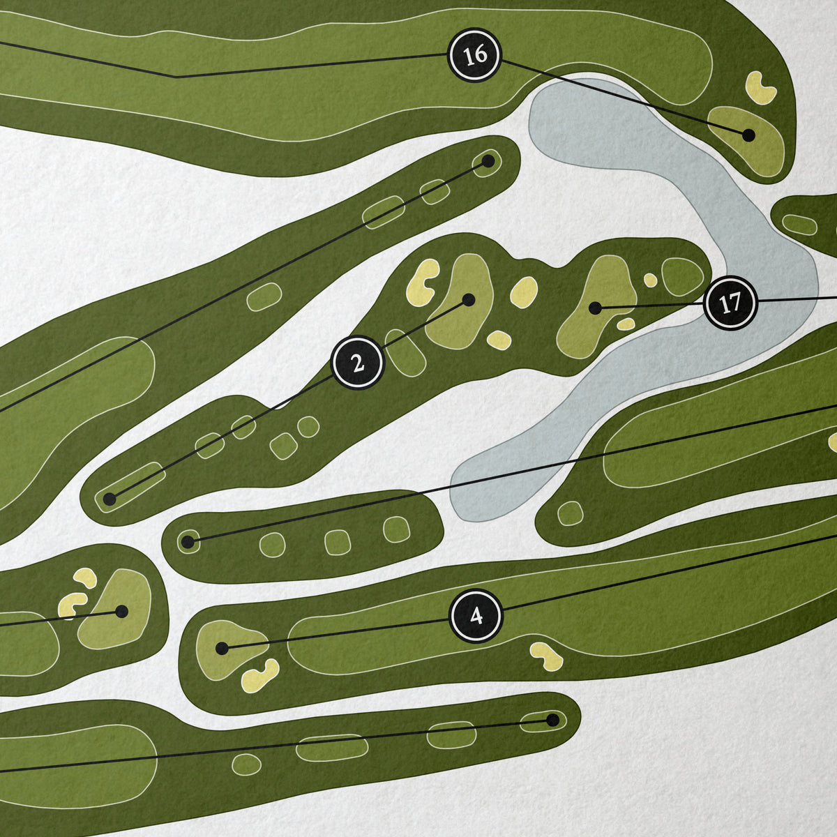 Riviera Country Club | Golf Course Map | Close Up