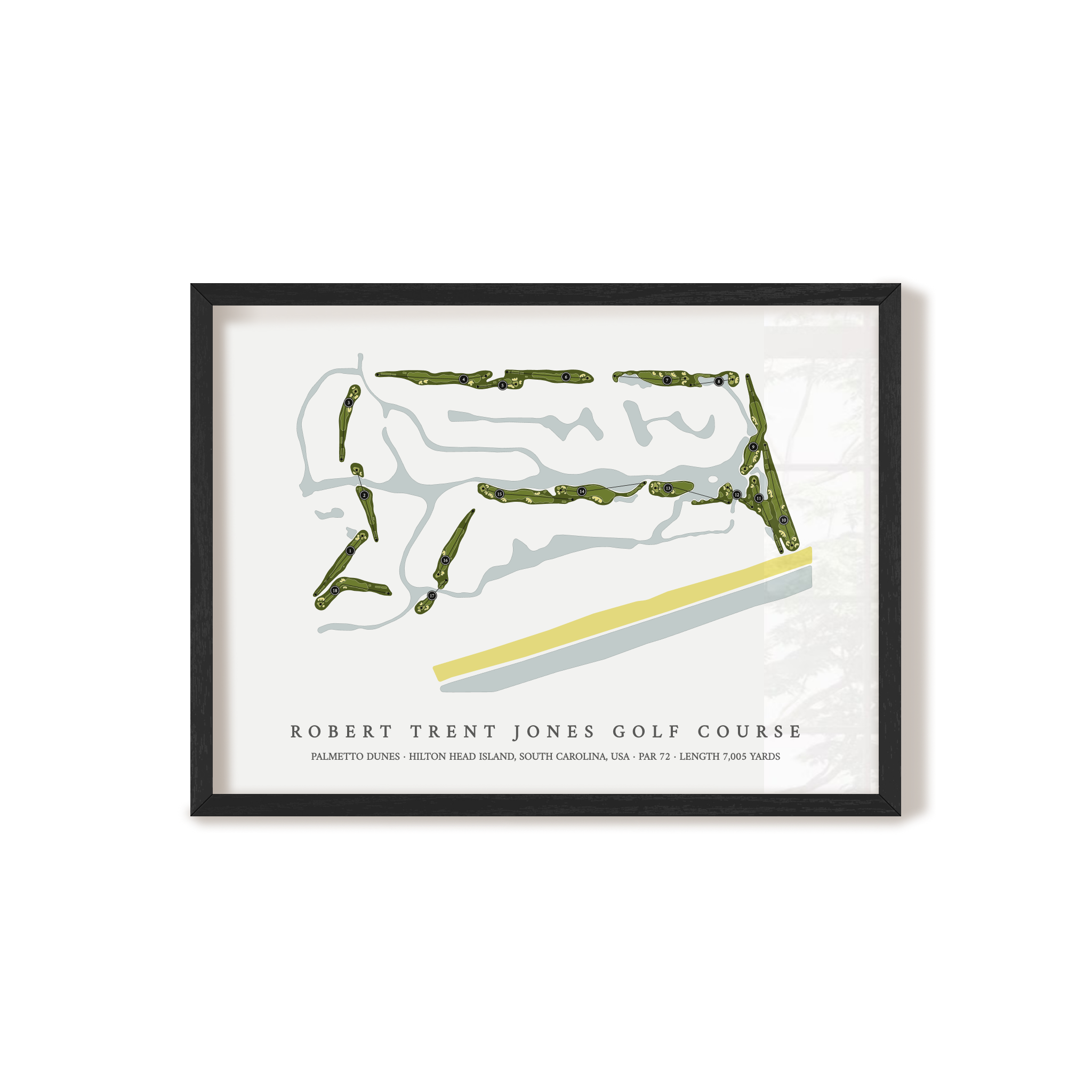 Robert Trent Jones Golf Course at Palmetto Dunes | Golf Course Map | Black+Frame 