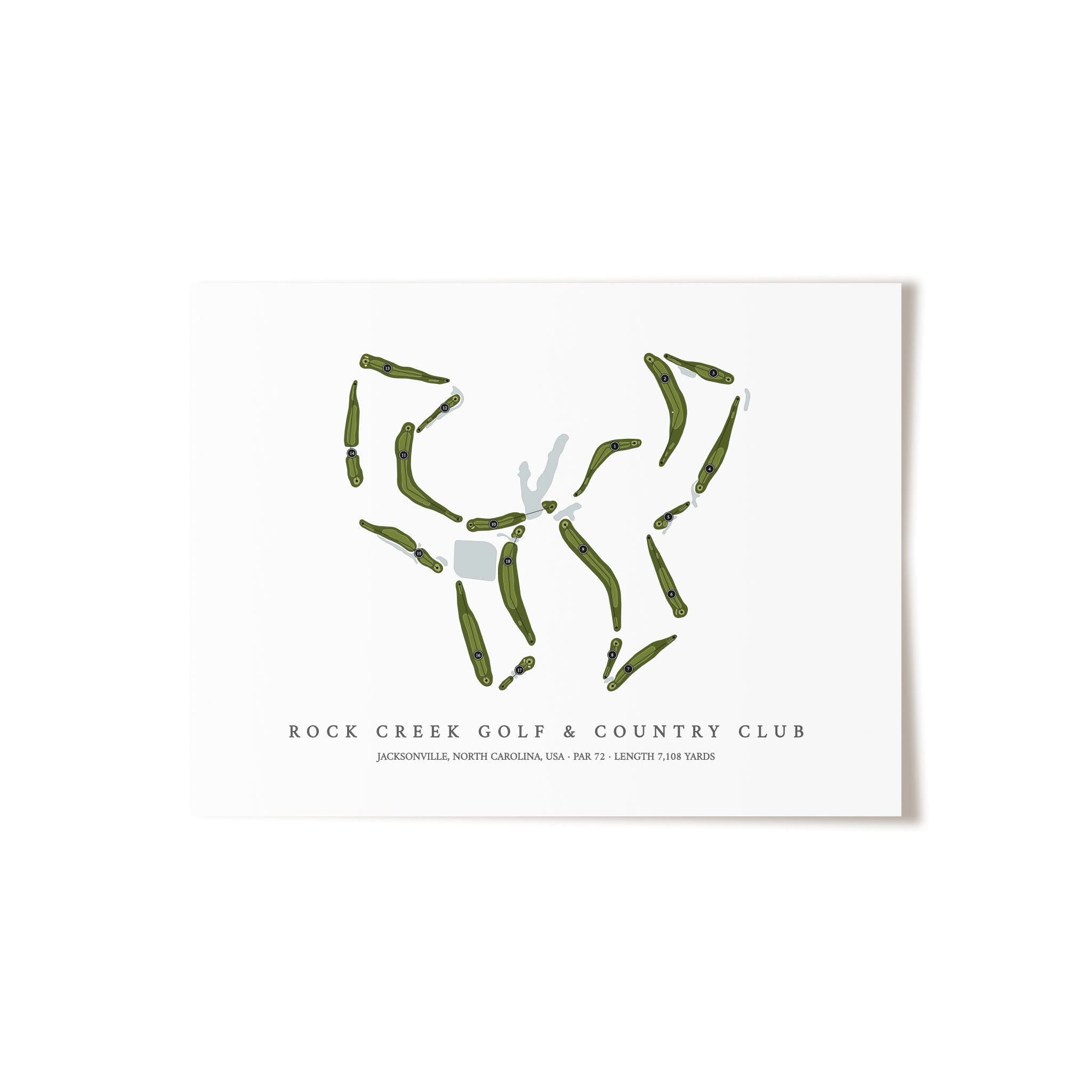 Rock Creek Golf & Country Club | Golf Course Map | Unframed