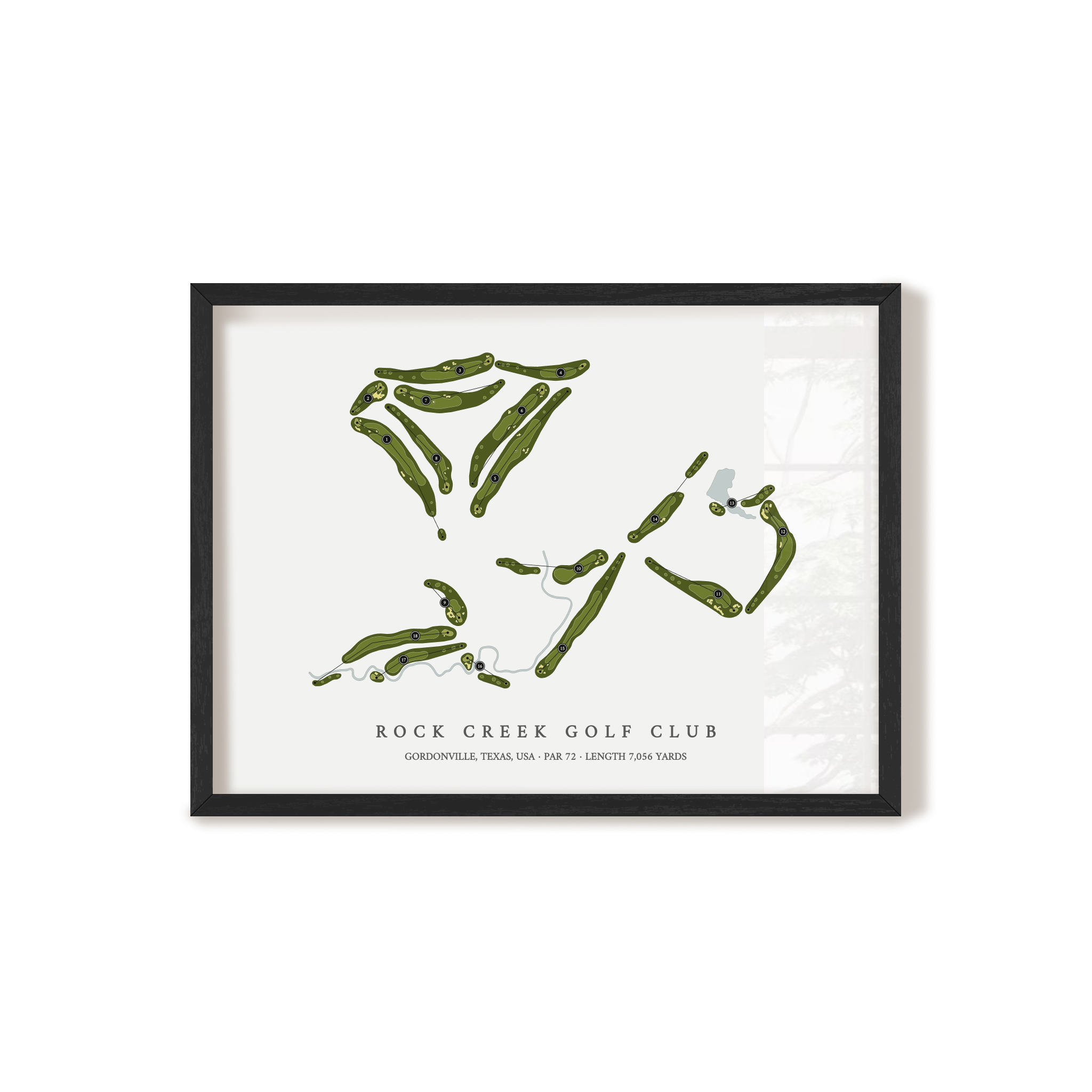 Rock Creek Golf Club | Golf Course Map | Black Frame 