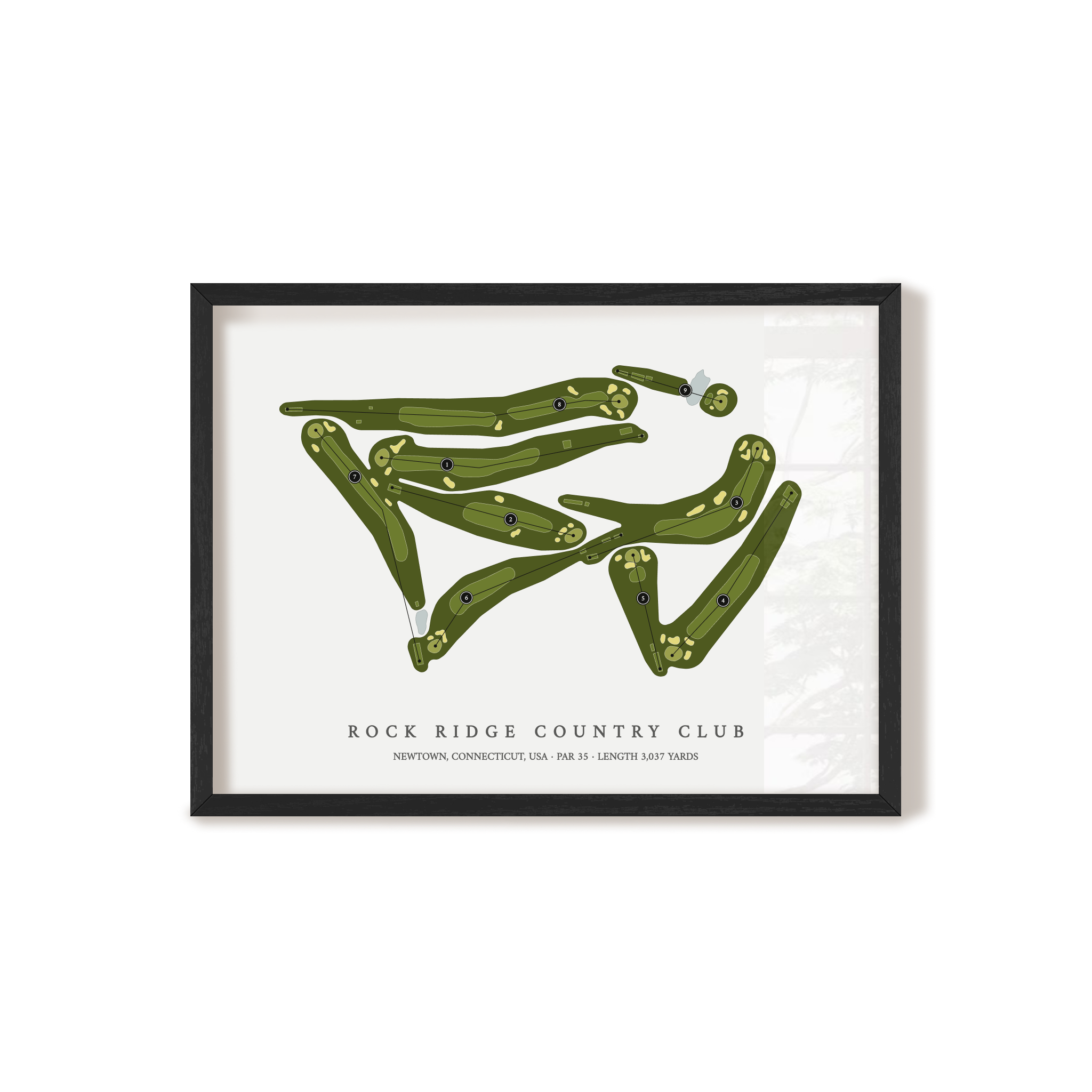 Rock Ridge Country Club | Golf Course Print | Black Frame 