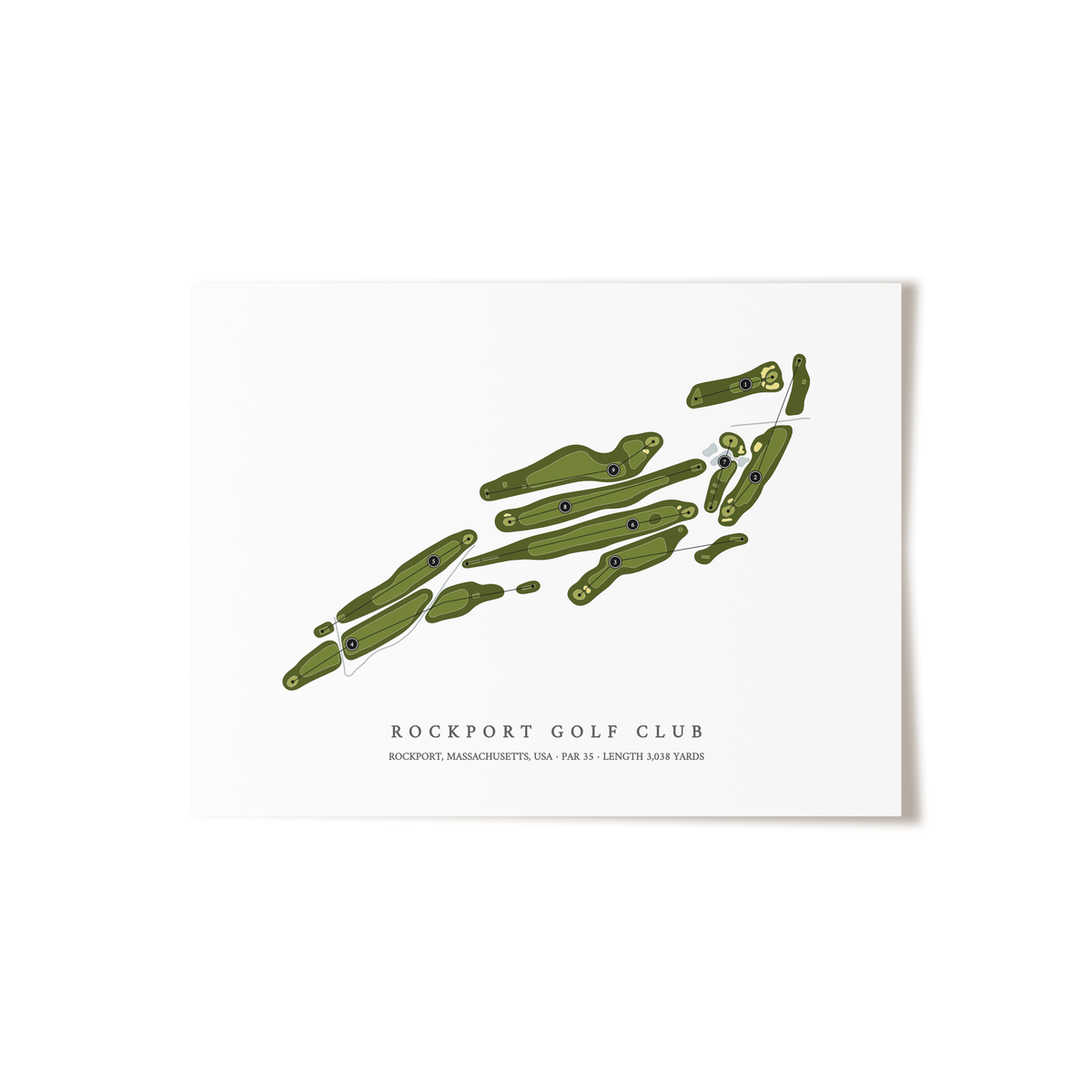 Rockport Golf Club | Golf Course Map | Unframed 