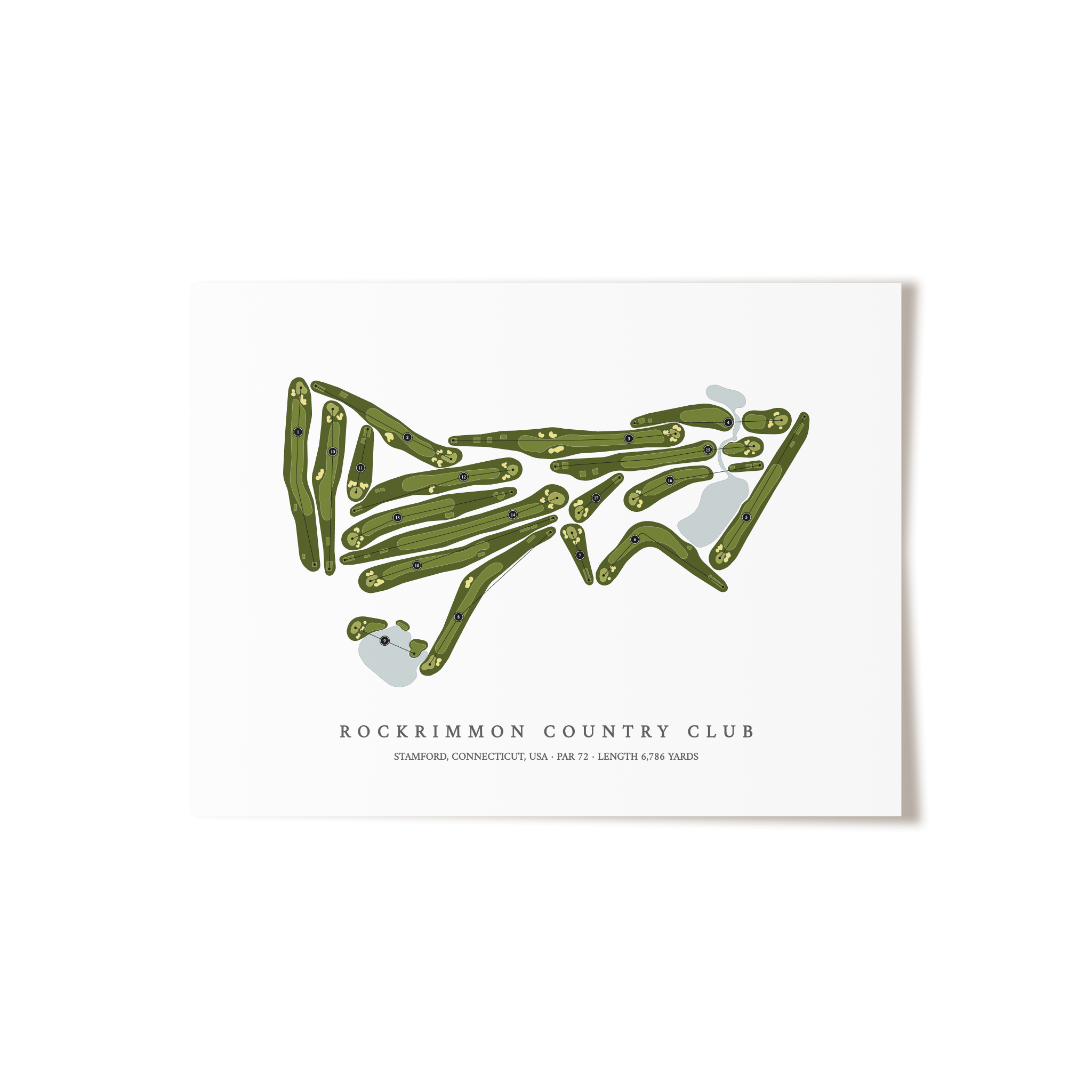 Rockrimmon Country Club | Golf Course Map | Unframed