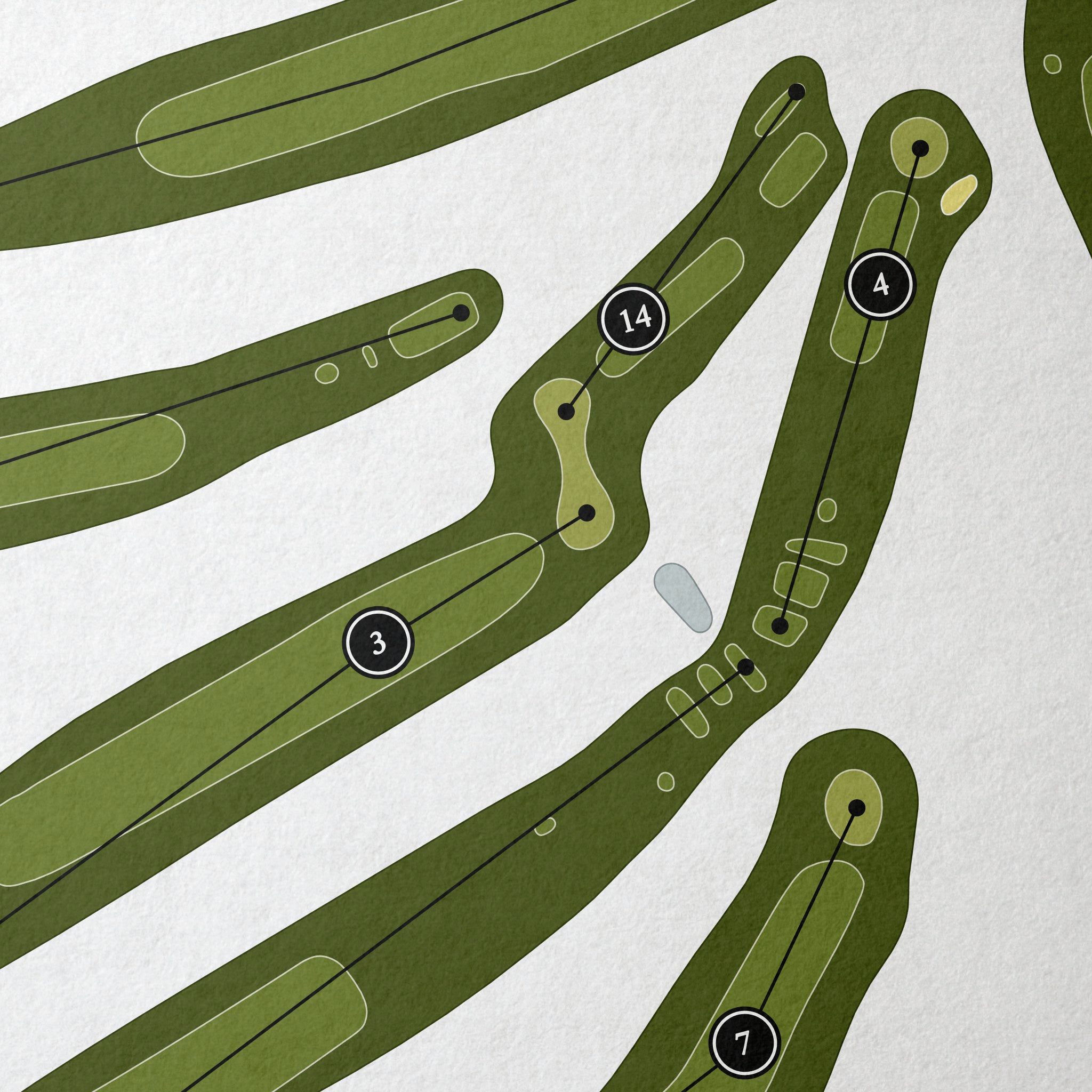 Rolling Hills Golf Course | Golf Course Map | Close Up 