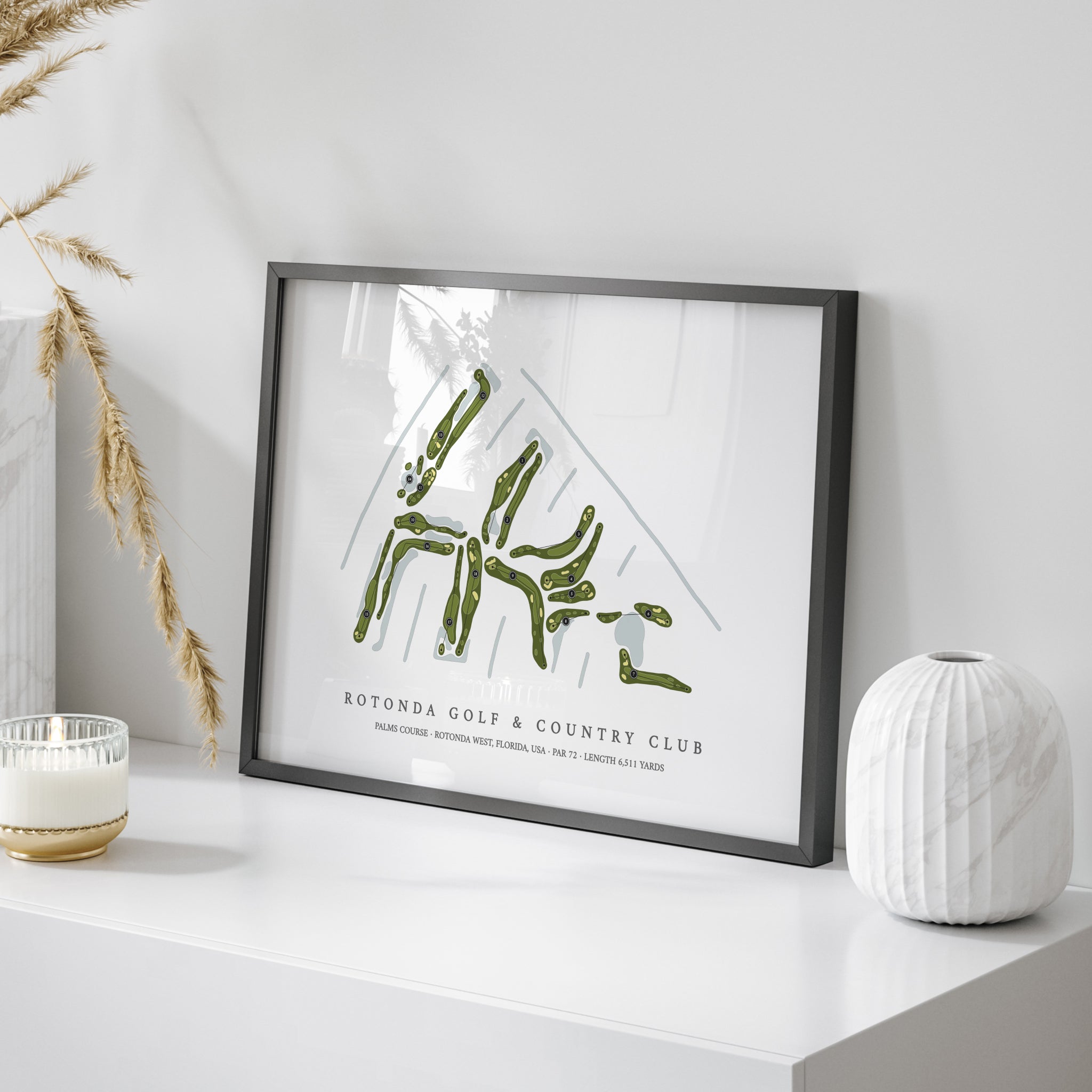 Rotonda Golf & Country Club - Palms Course | Golf Course Print | On+Table 