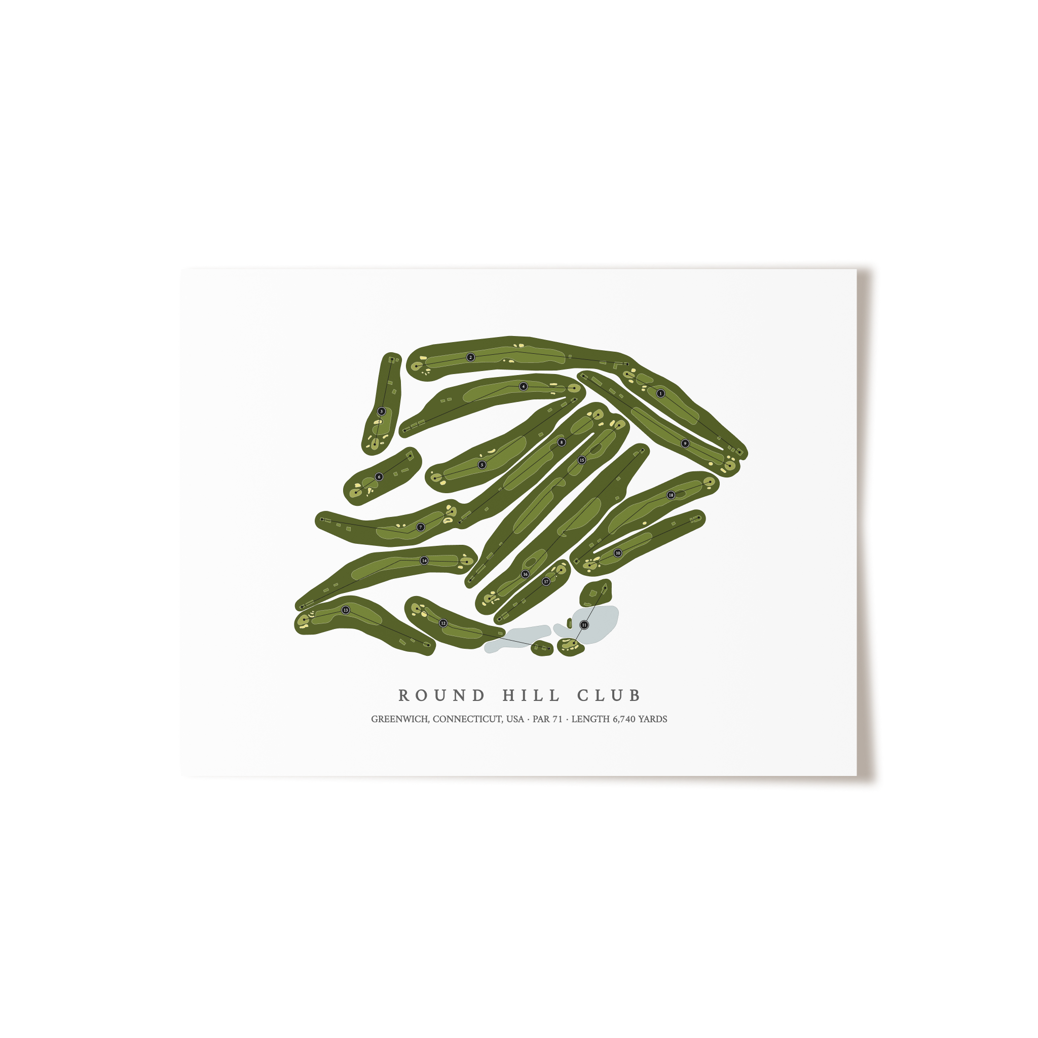 Round Hill Club  | Golf Course Print | Unframed 