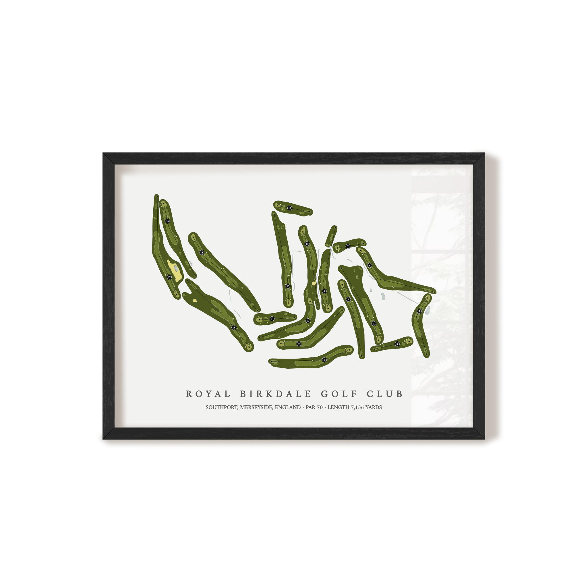 Royal Birkdale Golf Club | Golf Course Map | Black Frame