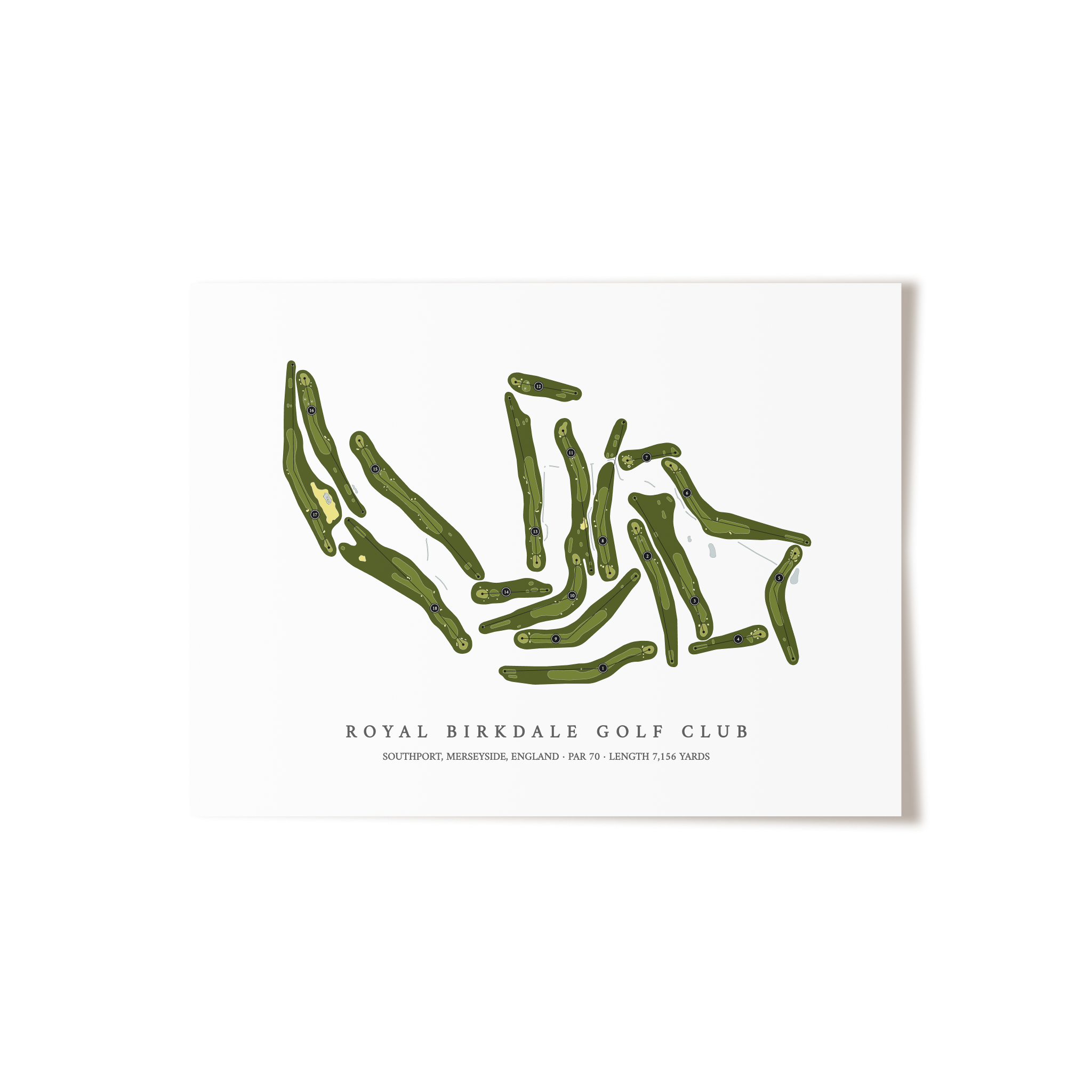 Royal Birkdale Golf Club | Golf Course Map | Unframed