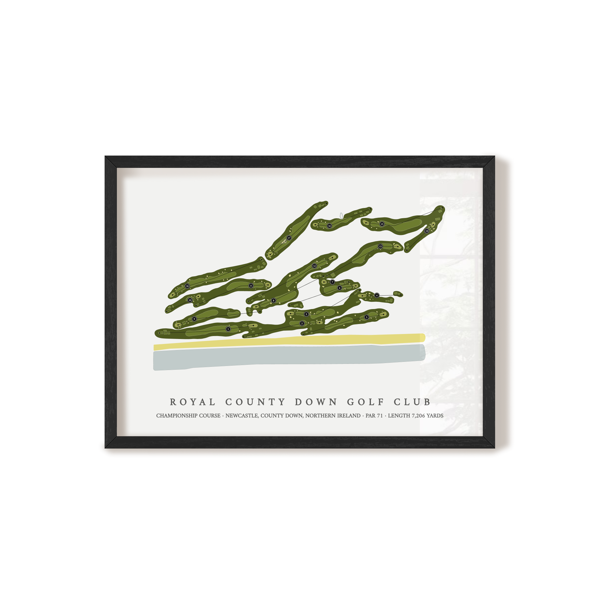 Royal County Down Golf Club - Championship Course | Golf Course Print | Black Frame