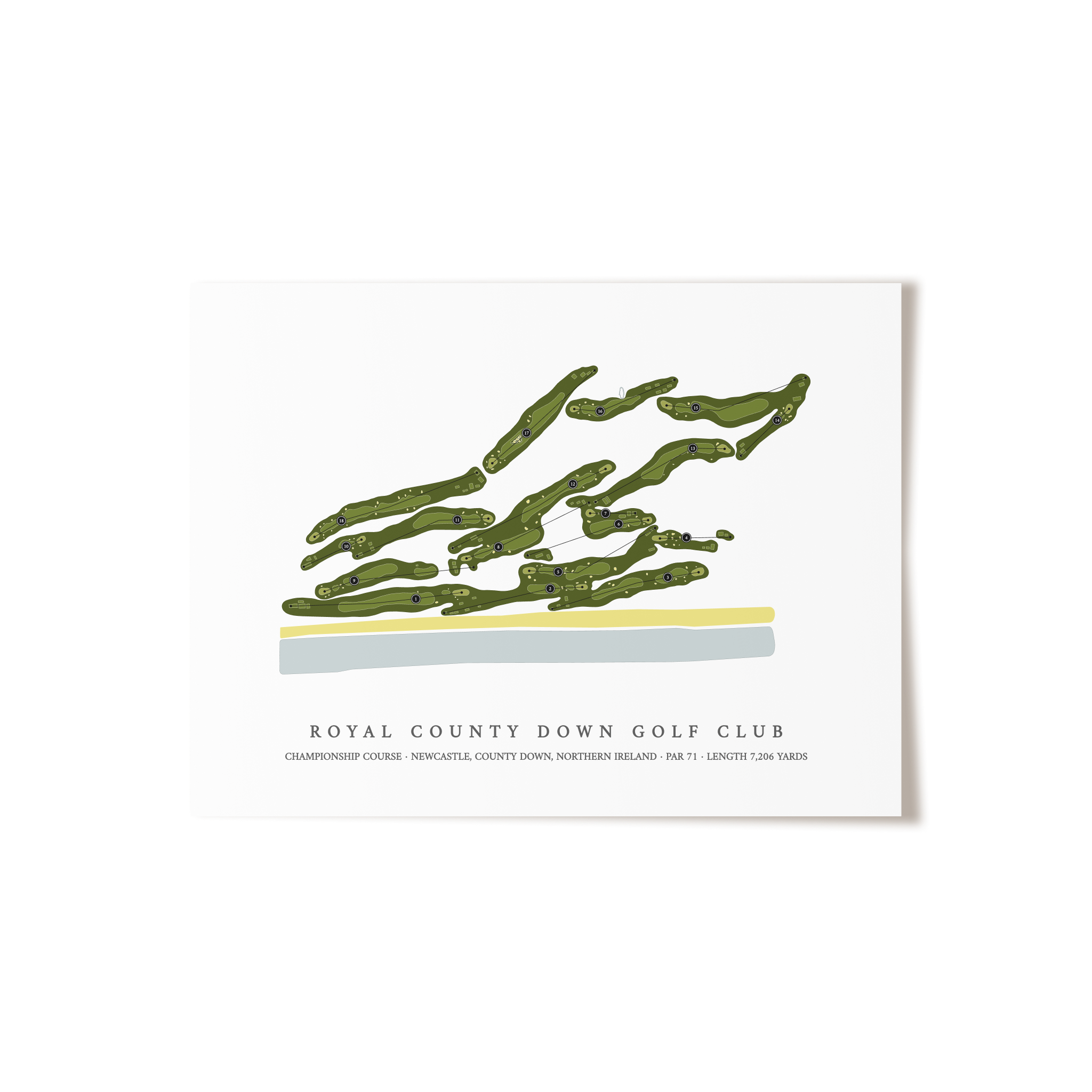 Royal County Down Golf Club - Championship Course | Golf Course Print | Unframed