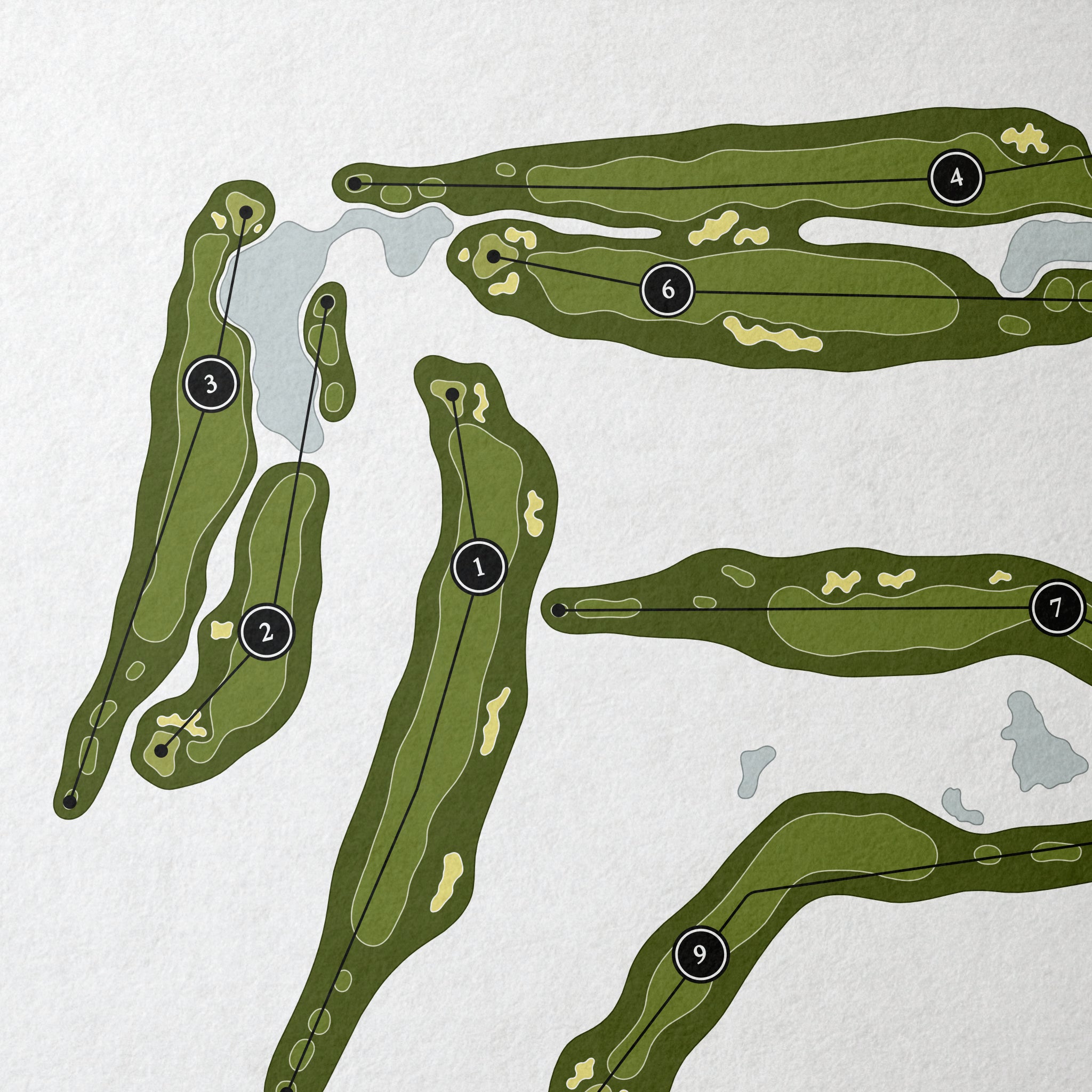 Royal Melbourne Country Club | Golf Course Map | Close Up 