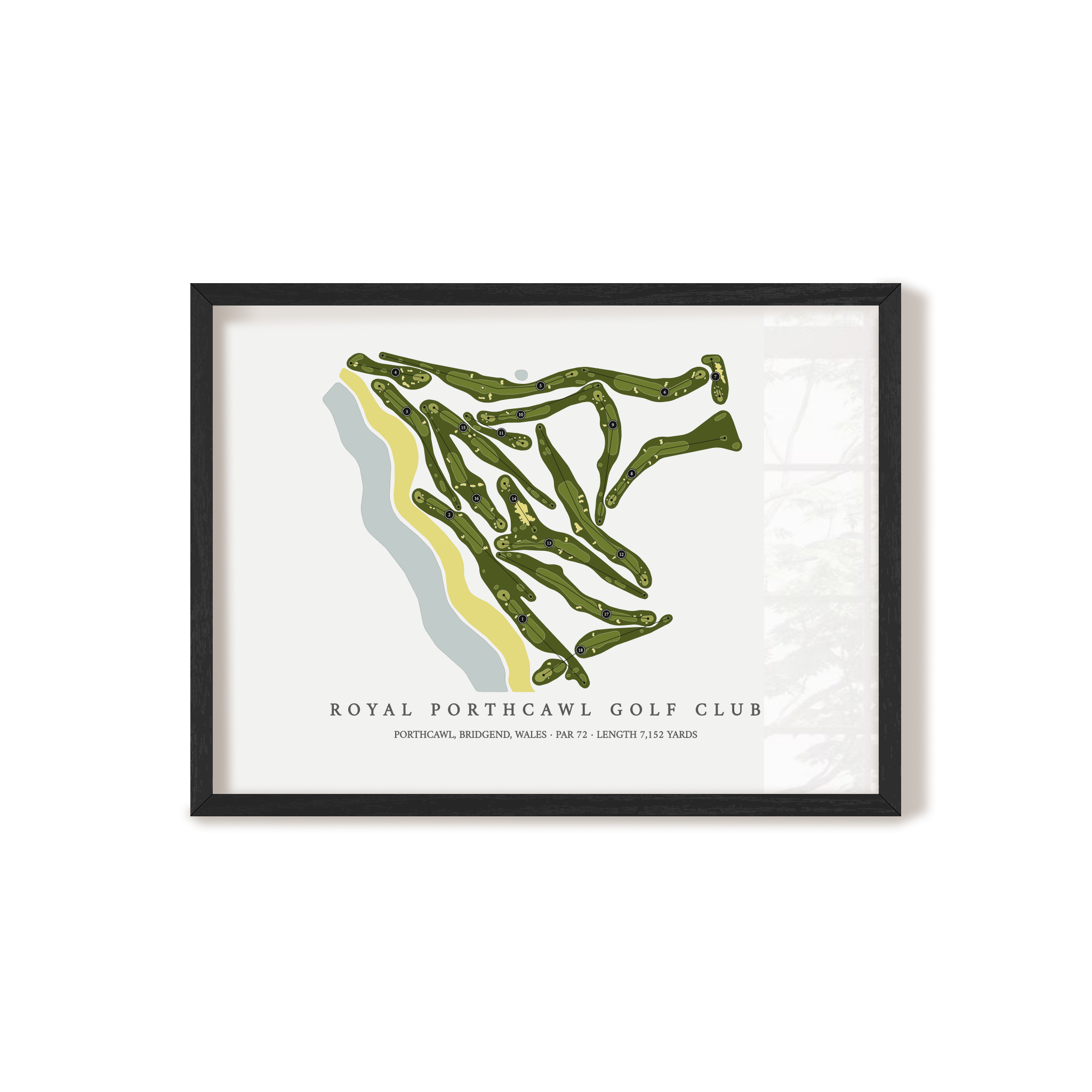 Royal Porthcawl Golf Club | Golf Course Map | Black Frame 
