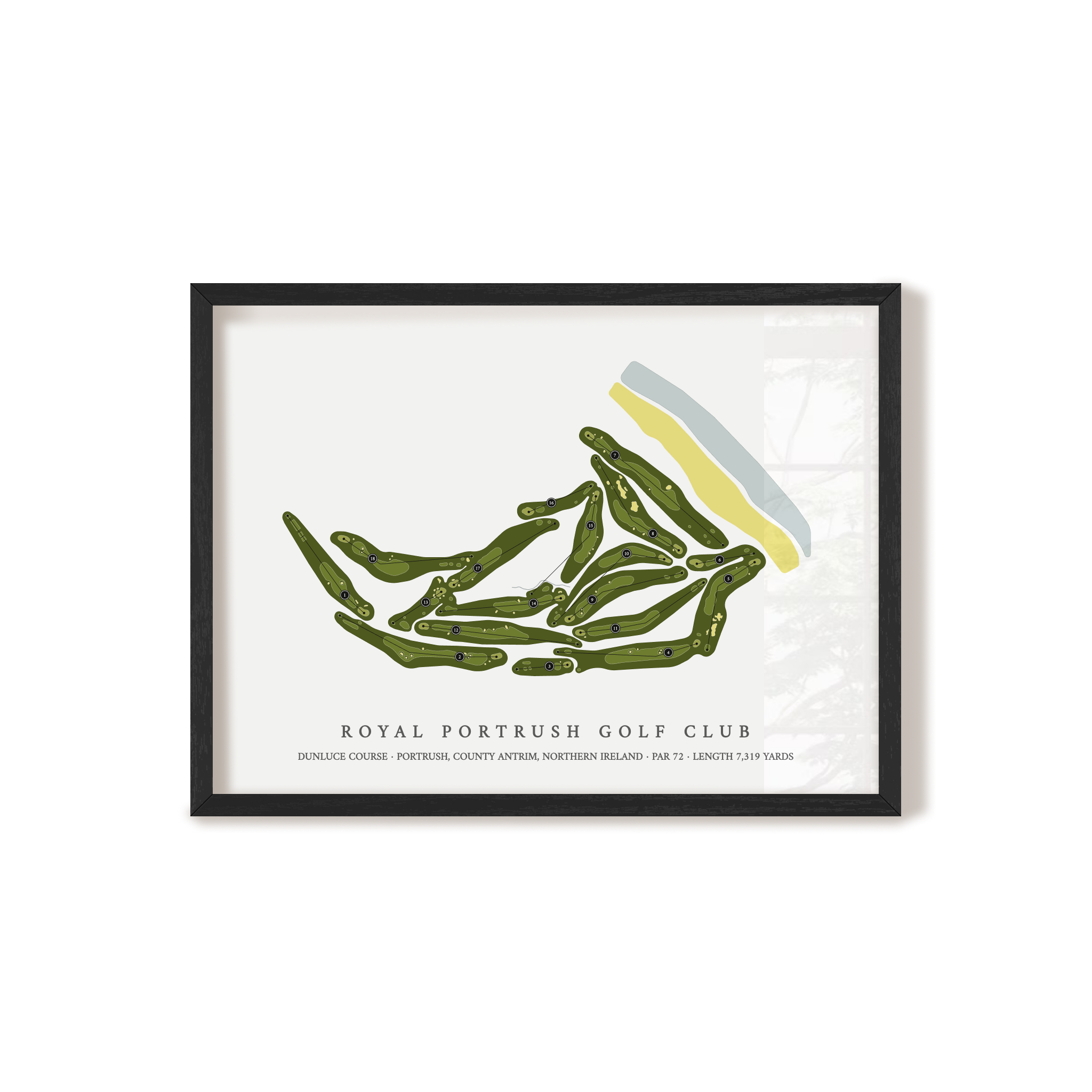 Royal Portrush Golf Club - Dunluce | Golf Course Print | Black+Frame