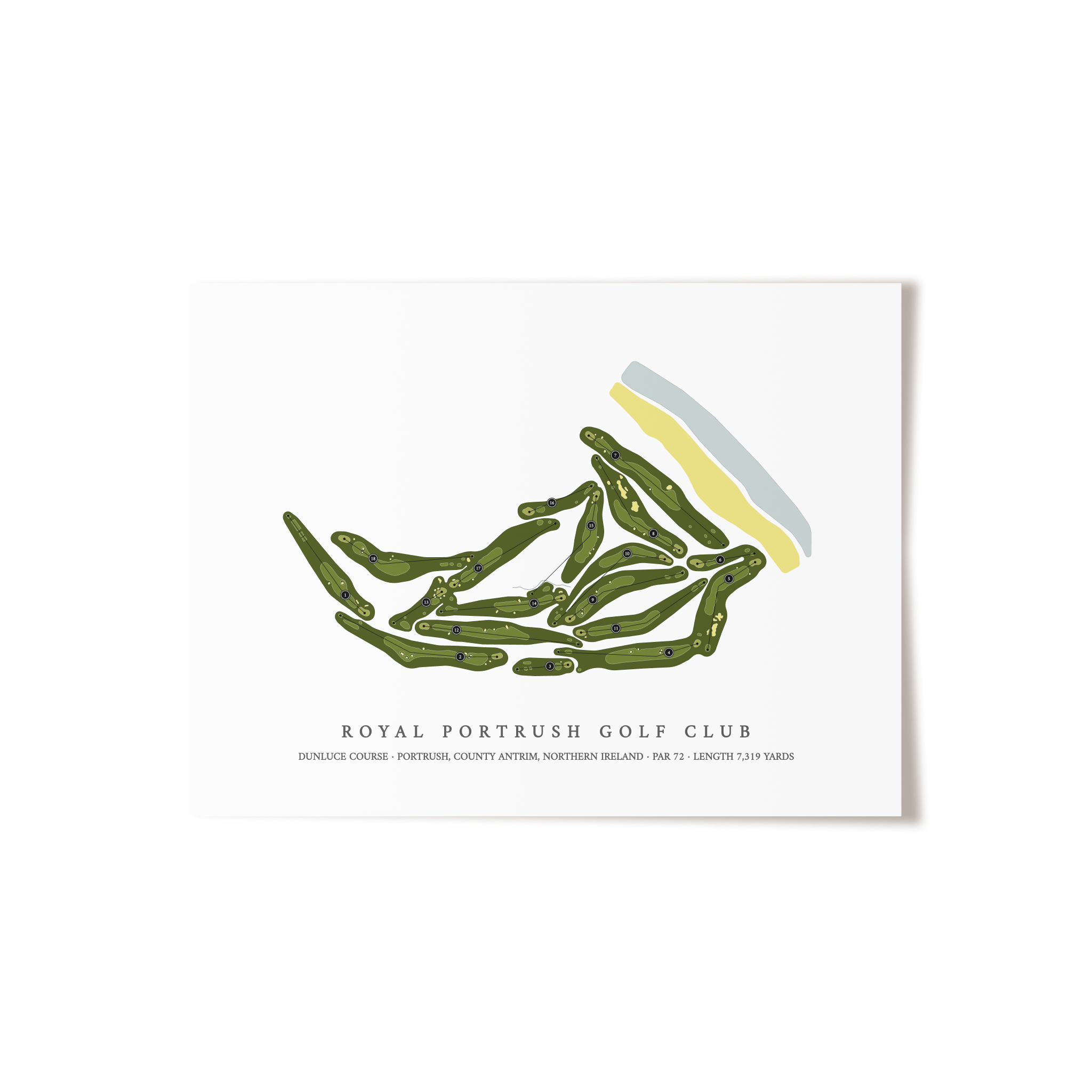 Royal Portrush Golf Club - Dunluce | Golf Course Print | Unframed