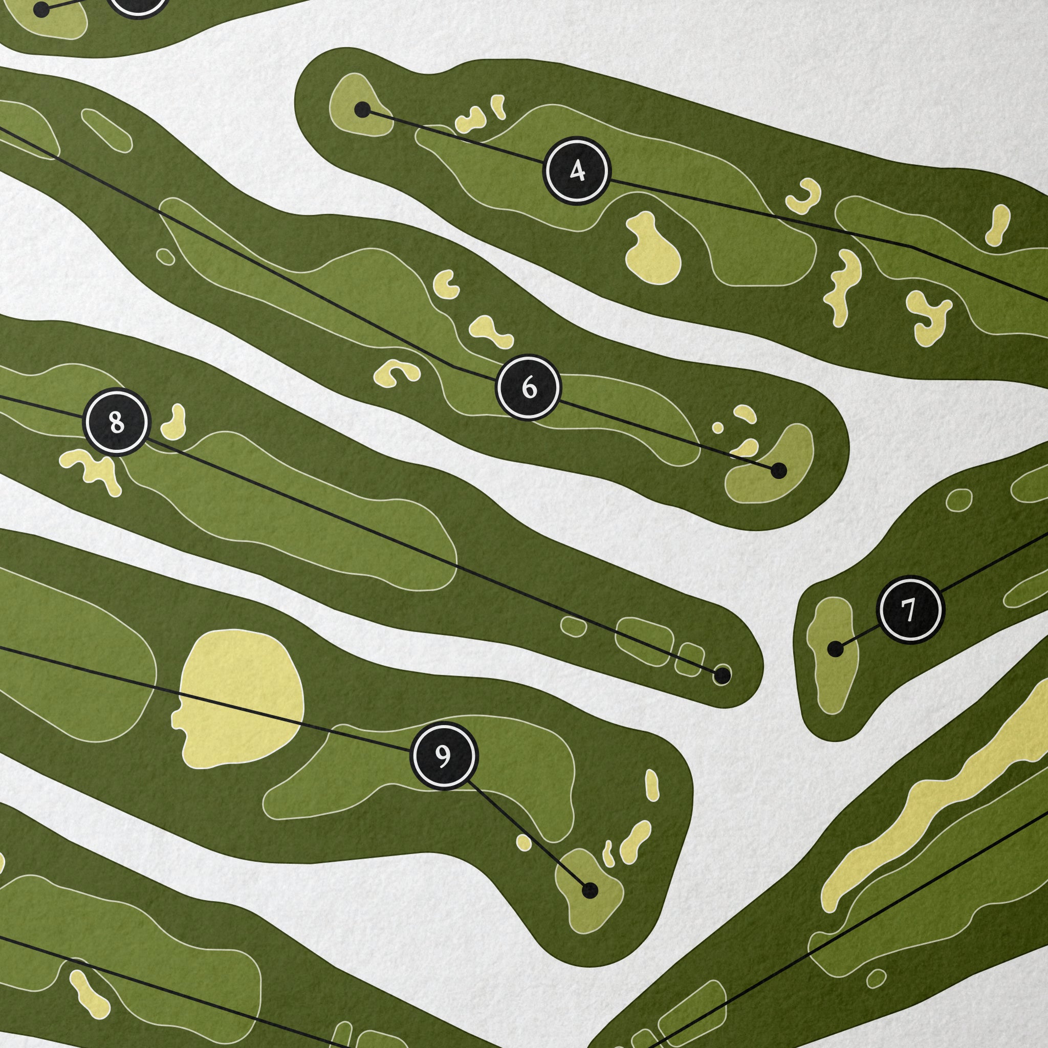 Running Deer Golf Club | Golf Course Map | Close Up 
