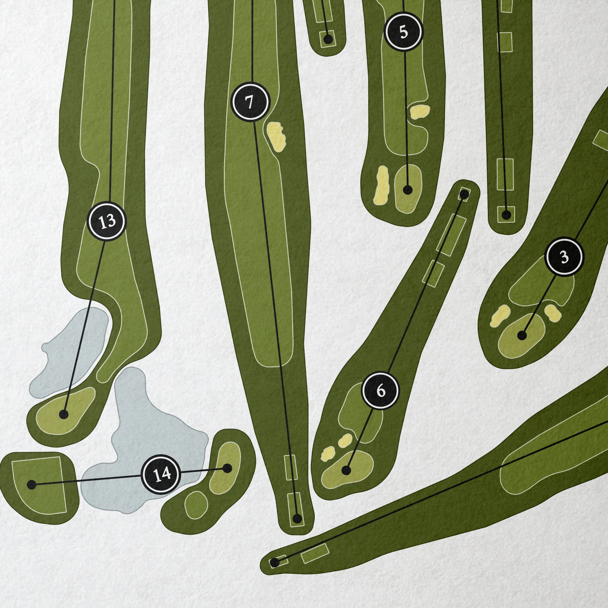 Ruth Lake Country Club | Golf Course Map | Close Up 