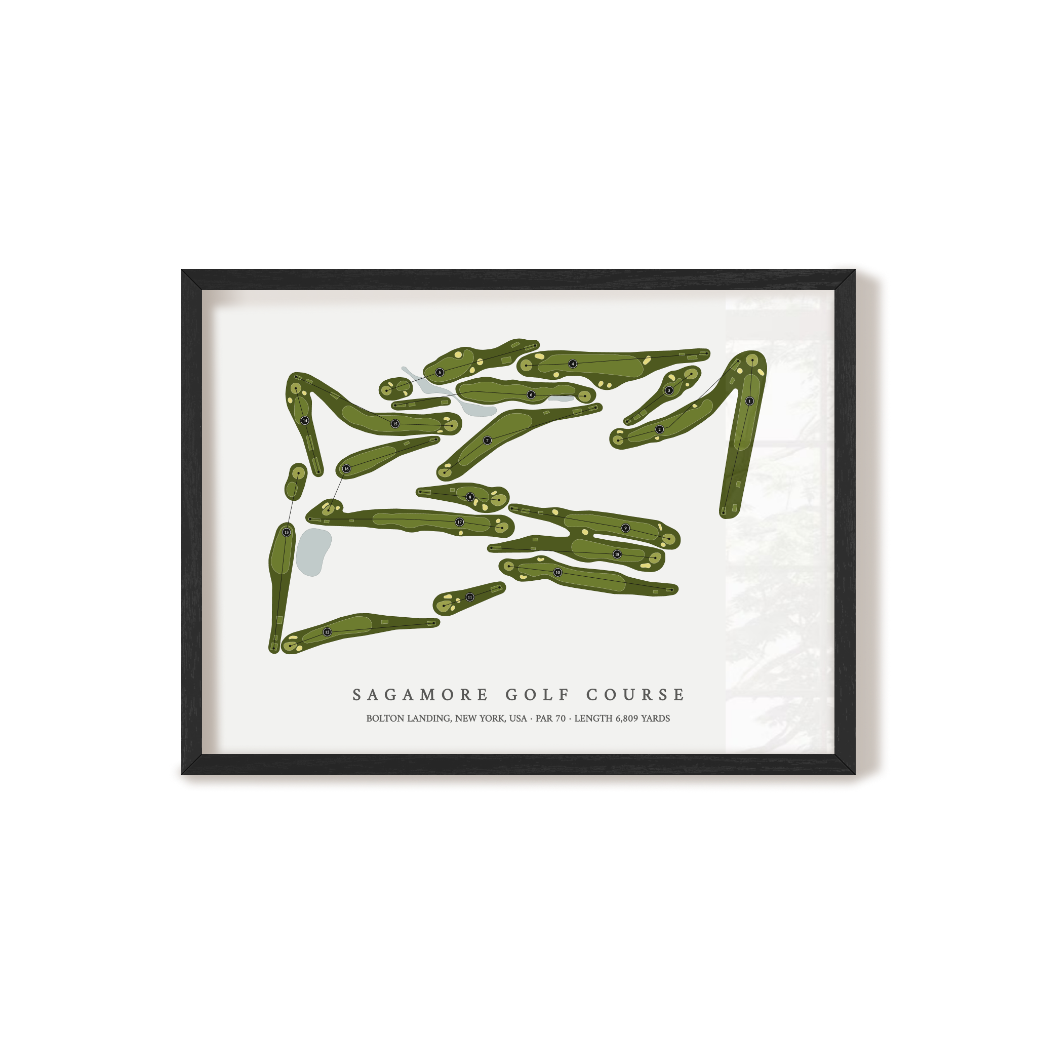 Sagamore Golf Course | Golf Course Map | Black Frame 
