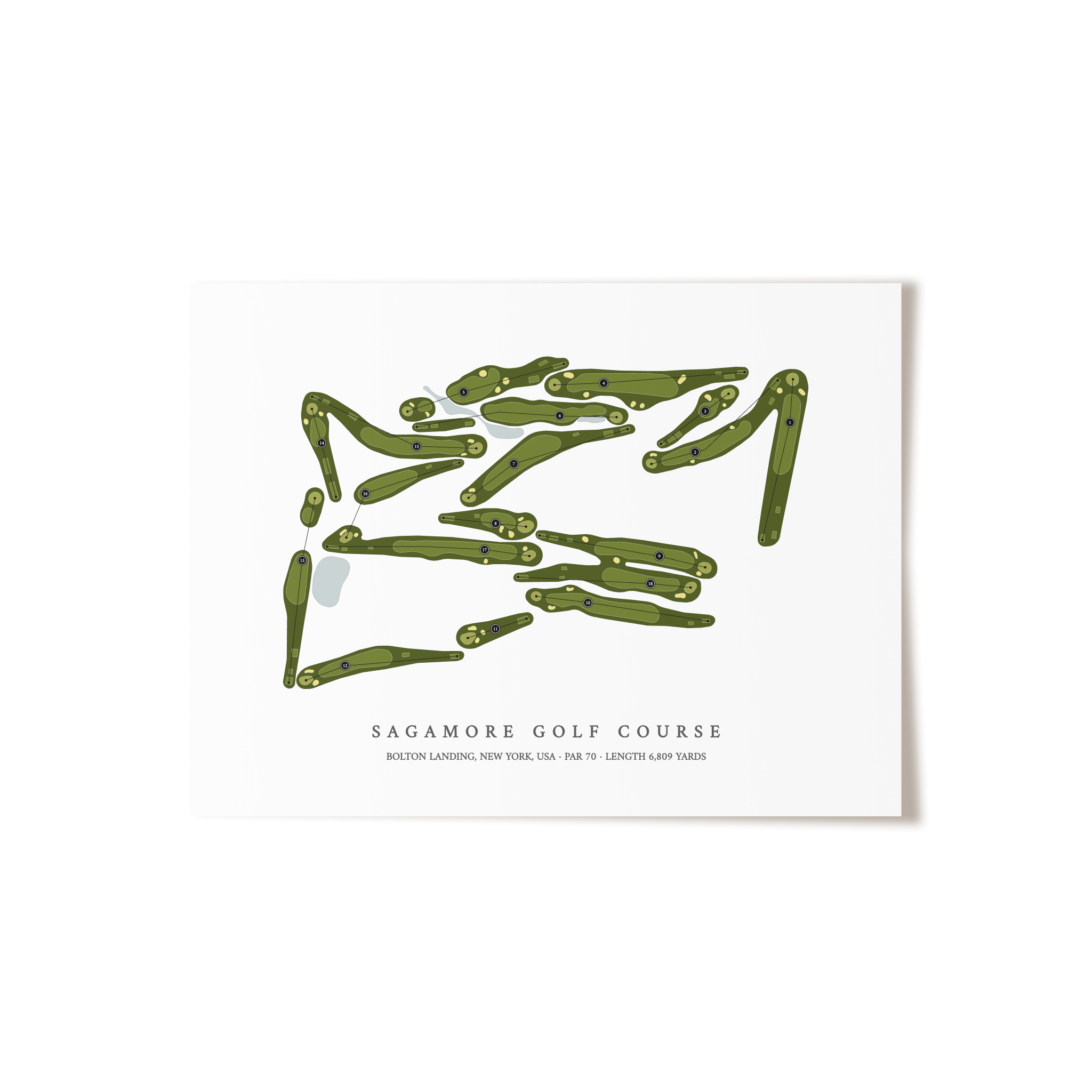 Sagamore Golf Course | Golf Course Map | Unframed 