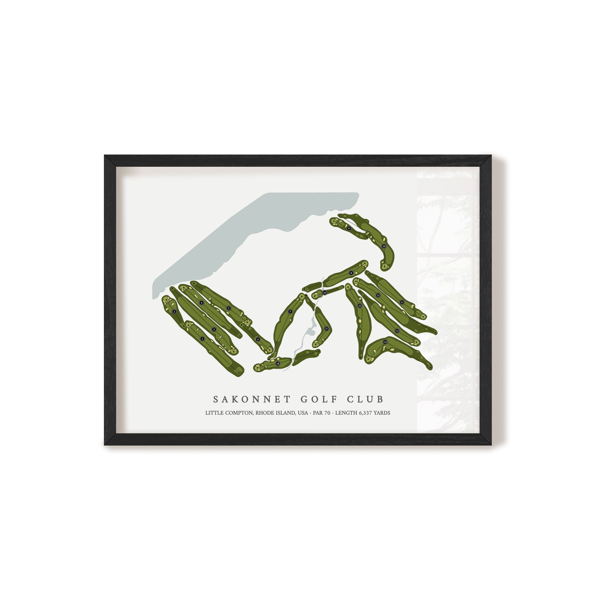 Sakonnet Golf Club | Golf Course Print | Black Frame 