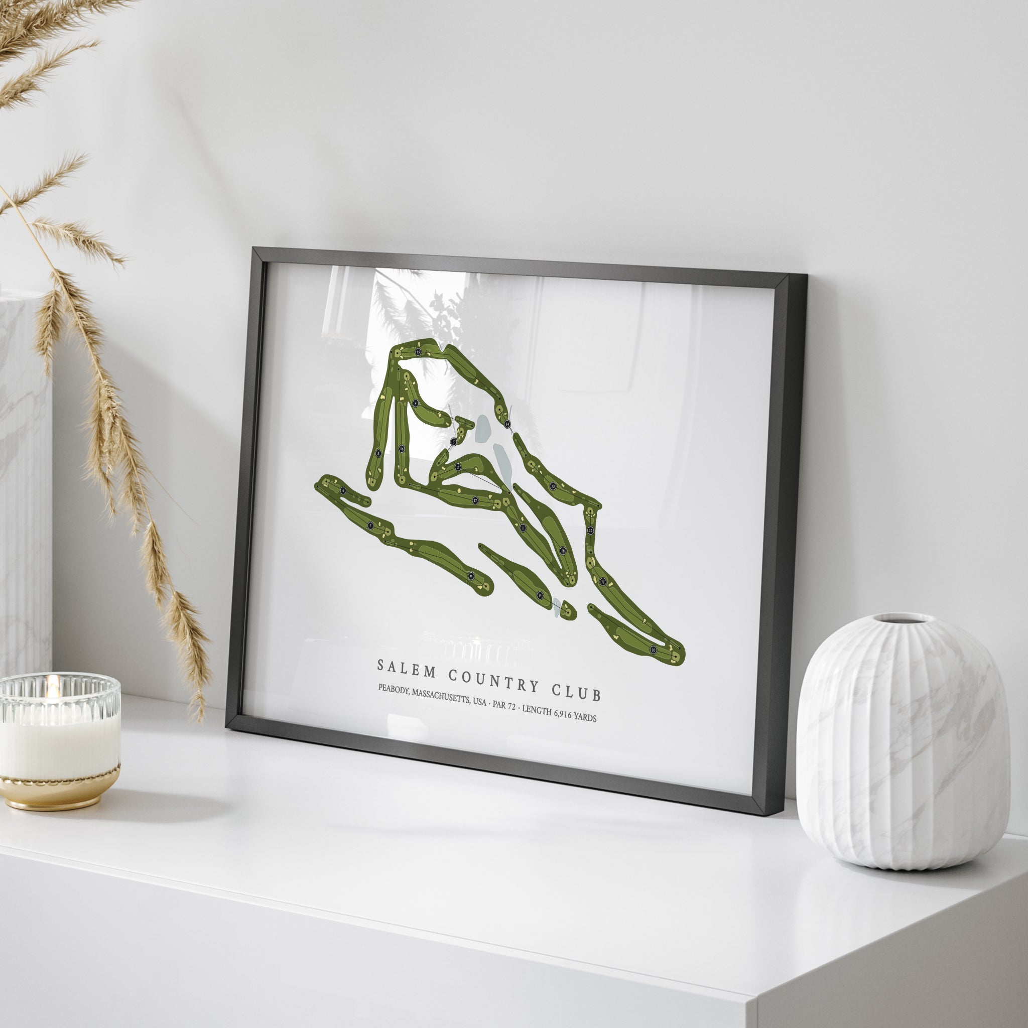 Salem Country Club | Golf Course Print | On Table