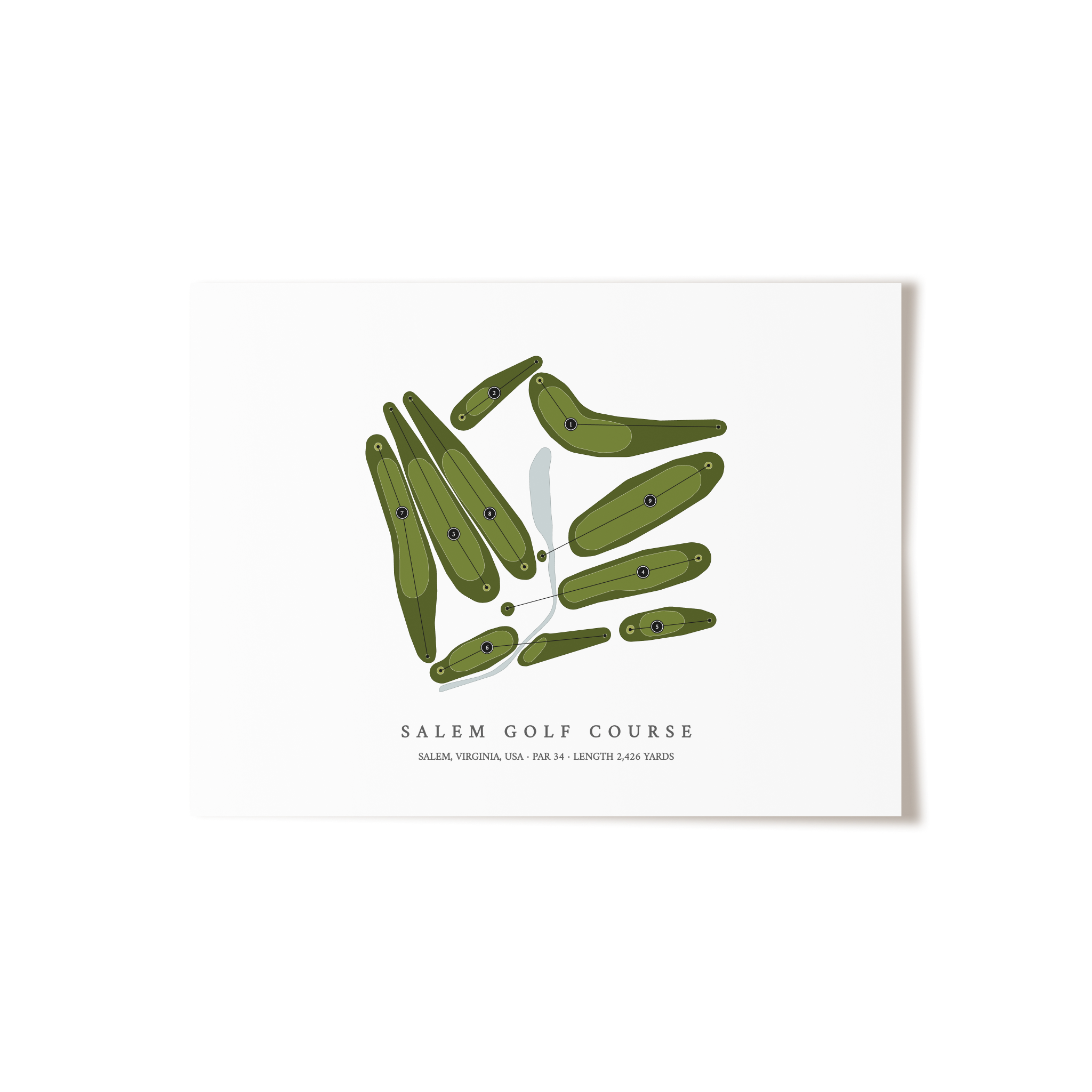 Salem Golf Course | Golf Course Map | Unframed 