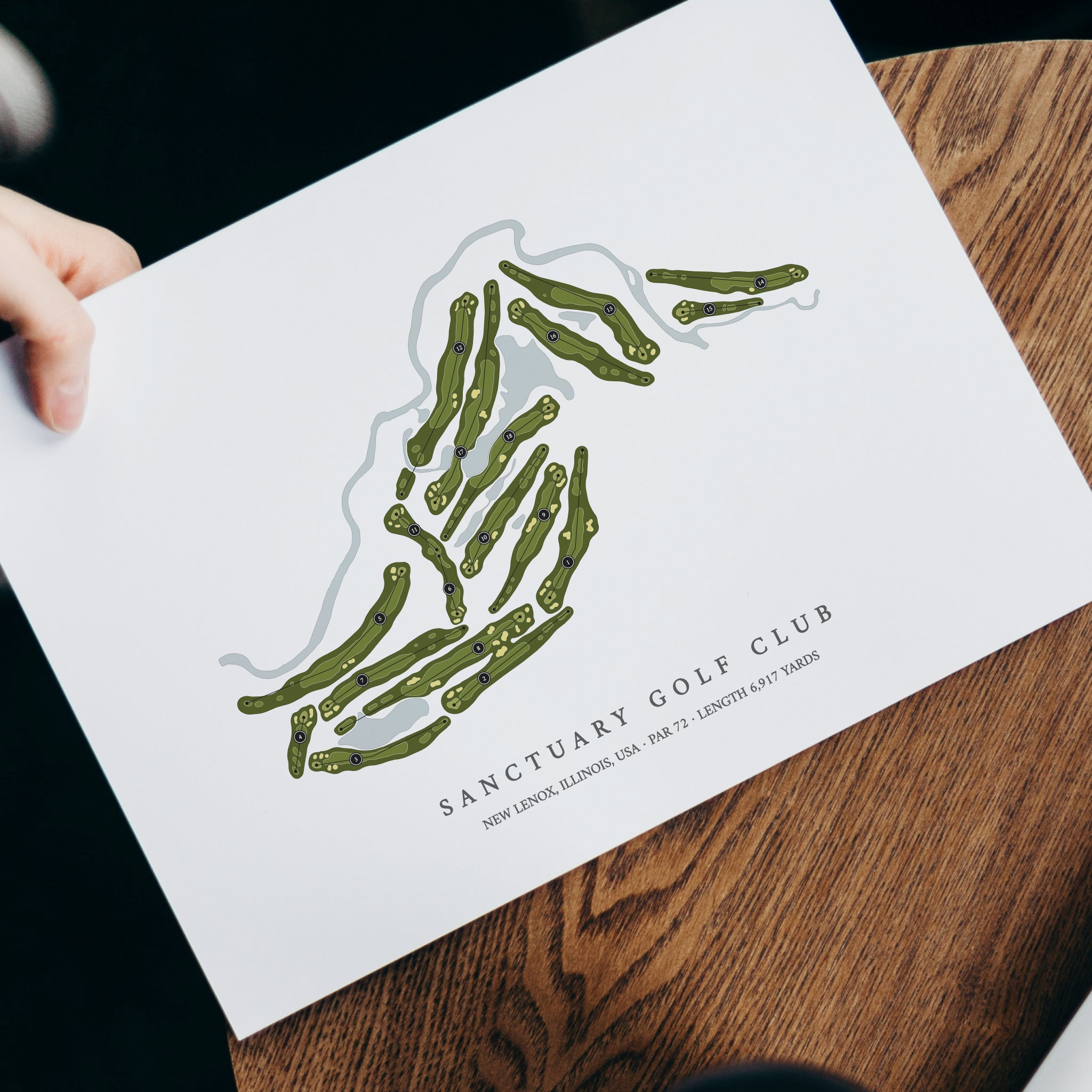 Sanctuary Golf Club | Golf Course Print | With Laptop 