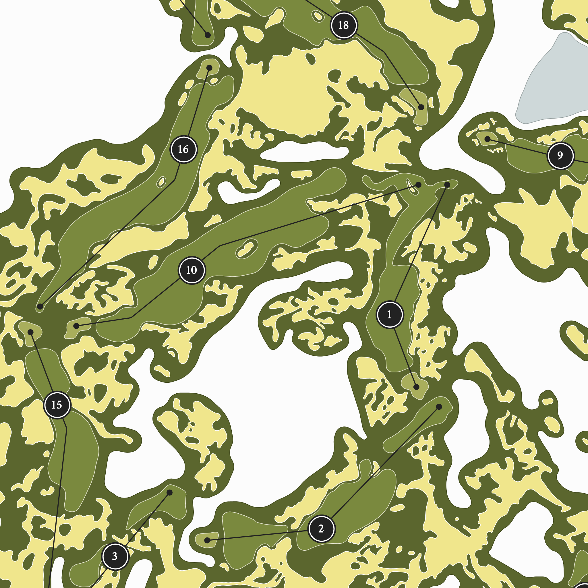 Sand Valley Course | Golf Course Print | Close Up