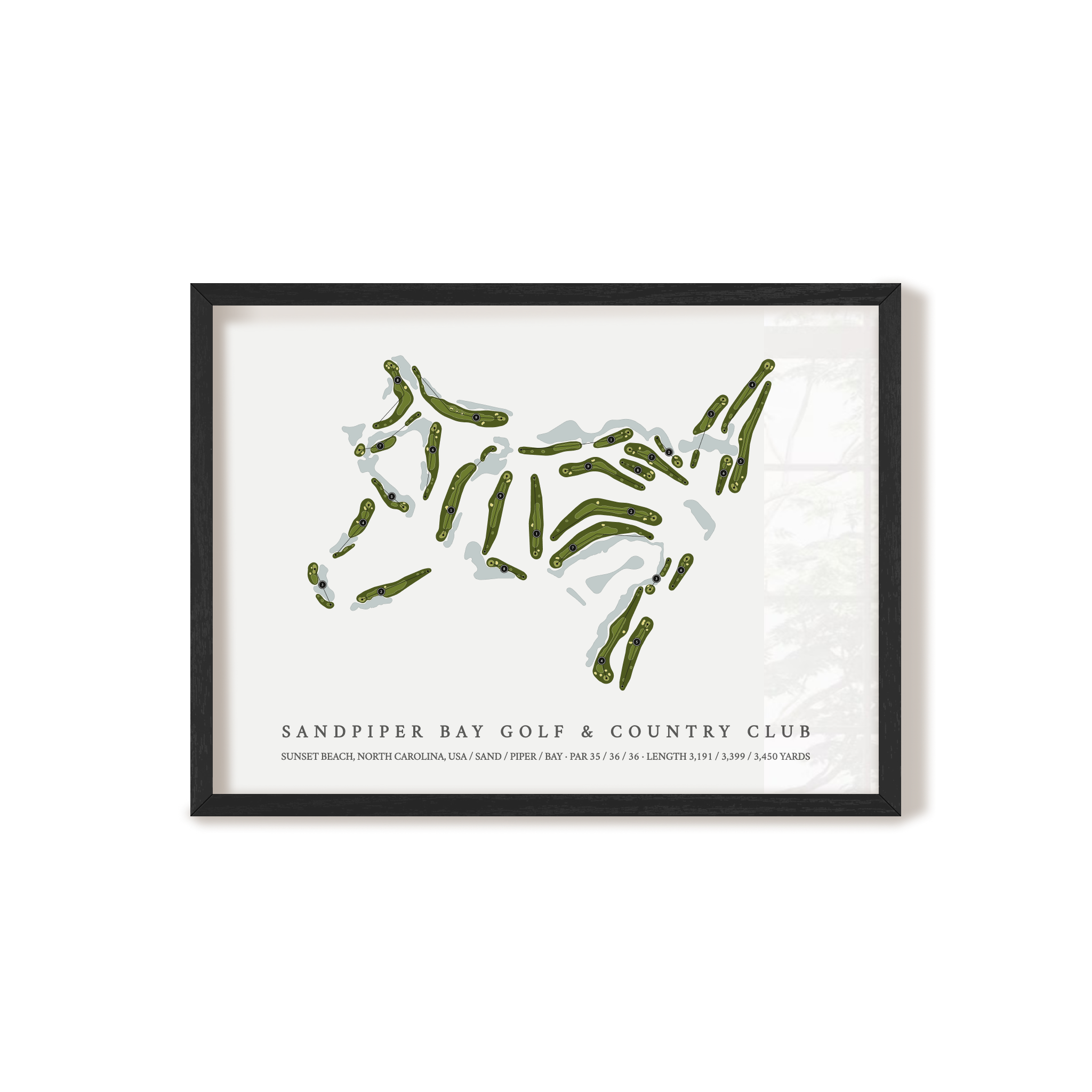 Sandpiper Bay Golf & Country Club | Golf Course Map | Black+Frame 