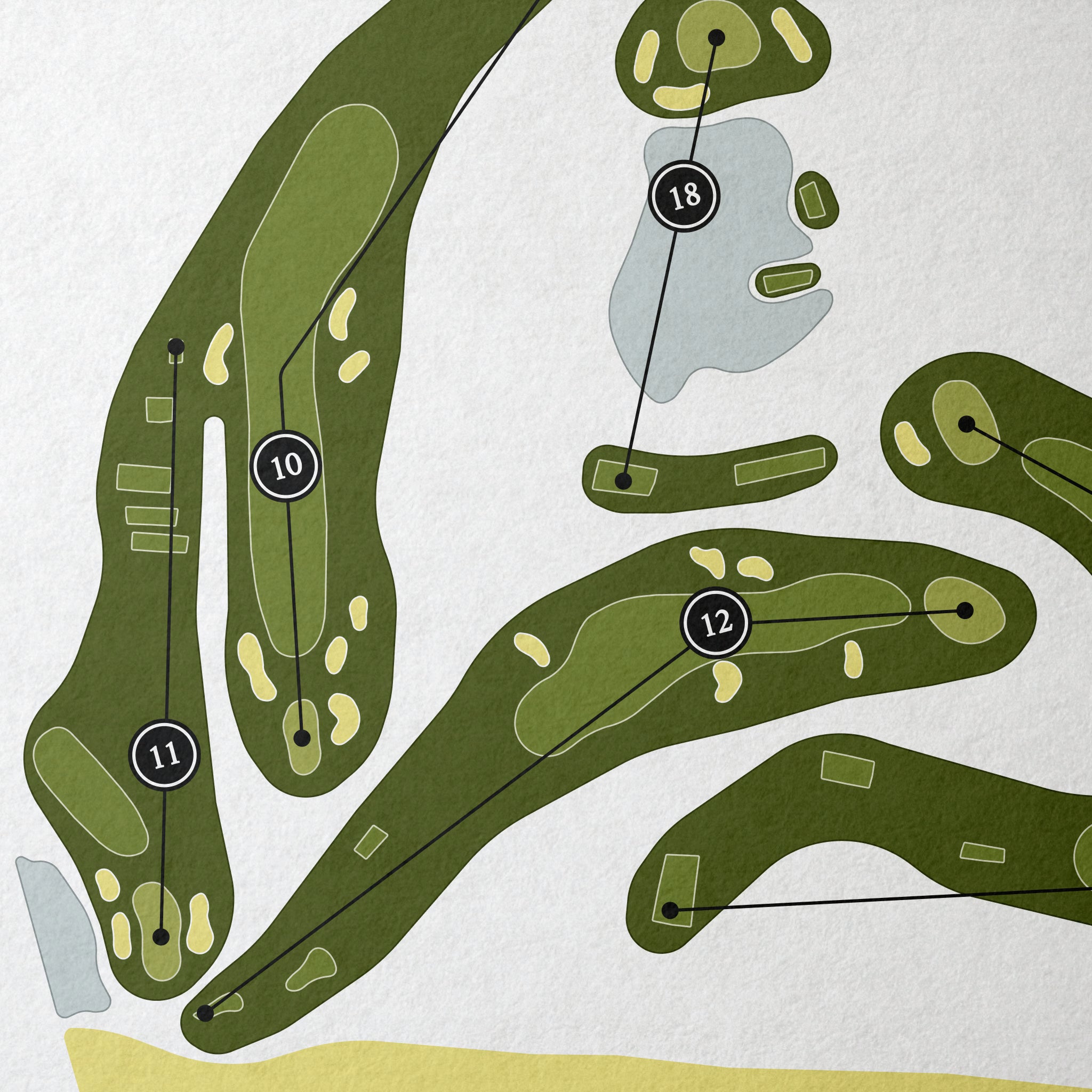 Sandpiper Golf Course | Golf Course Map | Close Up 