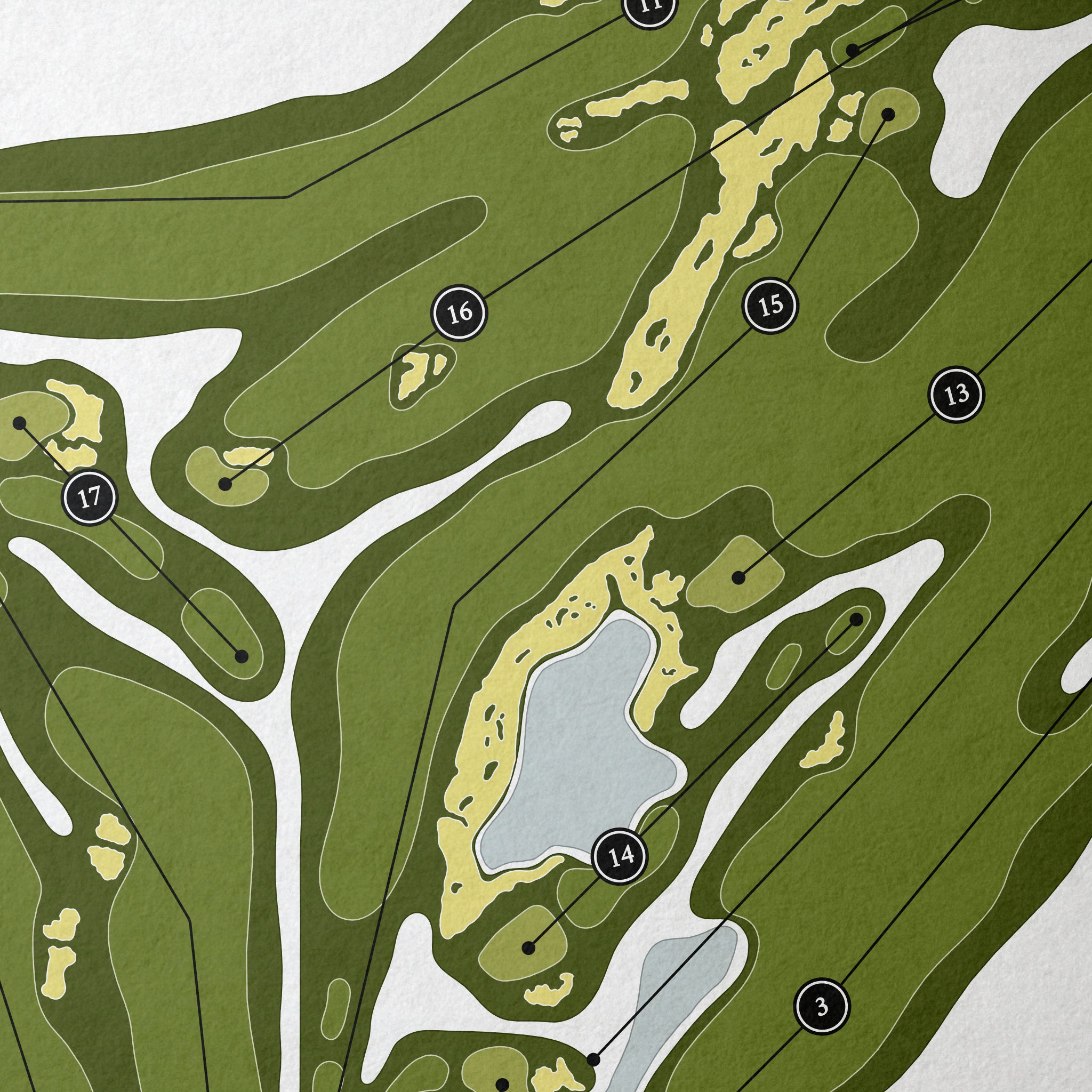 Santa Ana Country Club | Golf Course Map | Close Up 