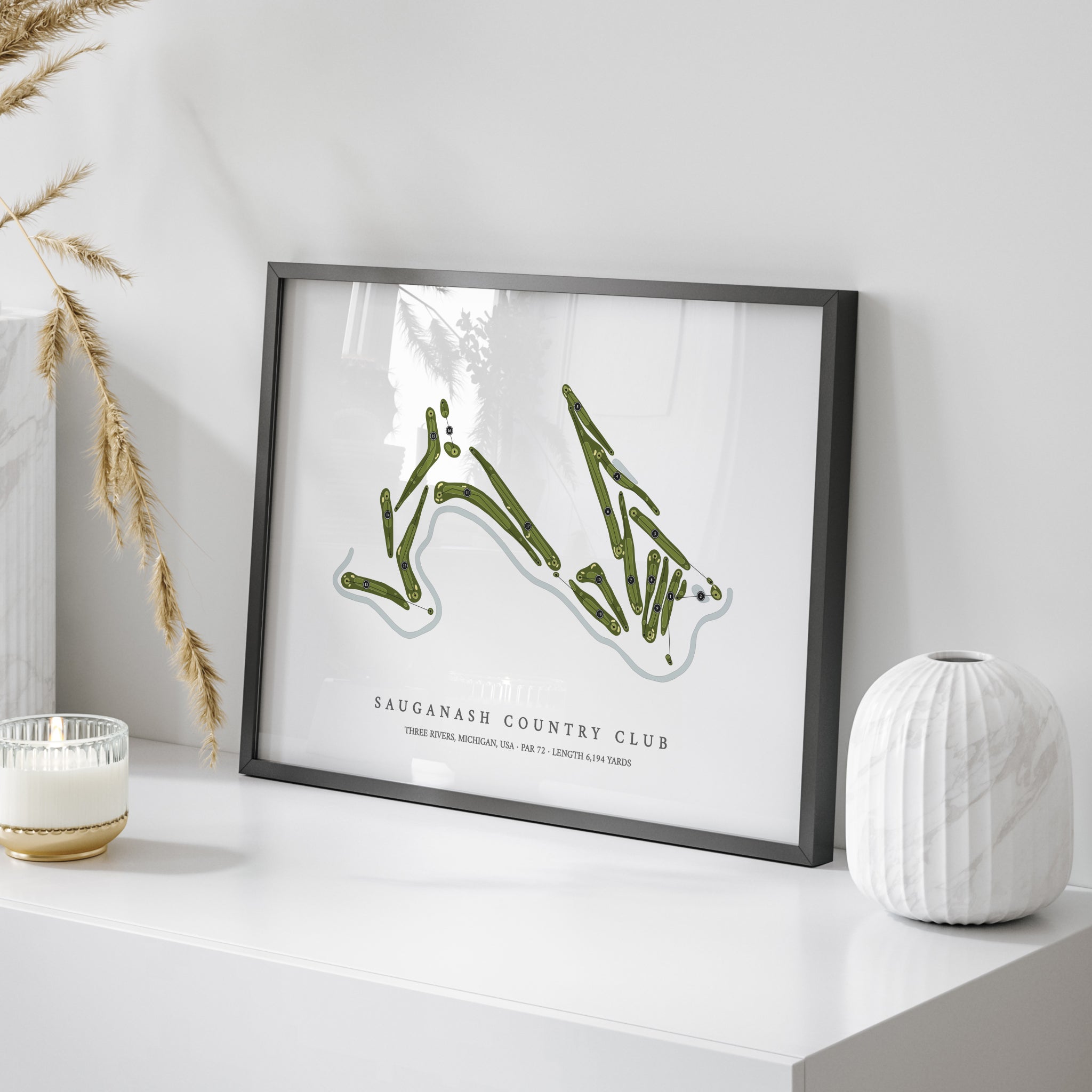Sauganash Country Club | Golf Course Map | On Table 