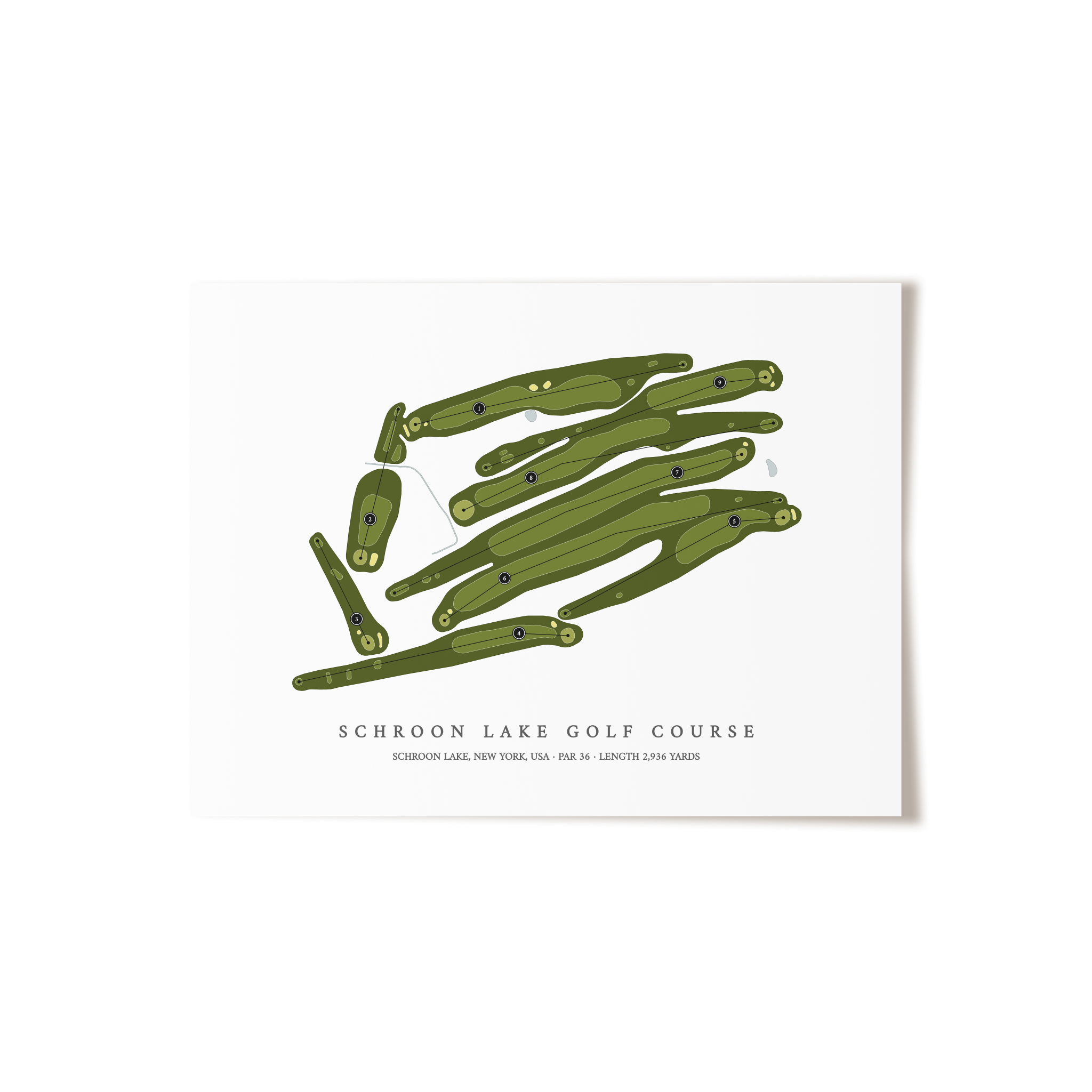 Schroon Lake Golf Course | Golf Course Map | Unframed 