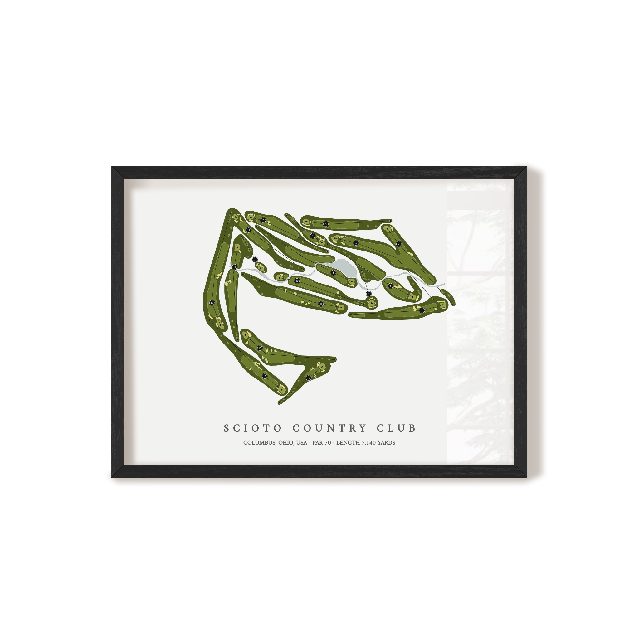 Scioto Country Club | Golf Course Map | Black+Frame 