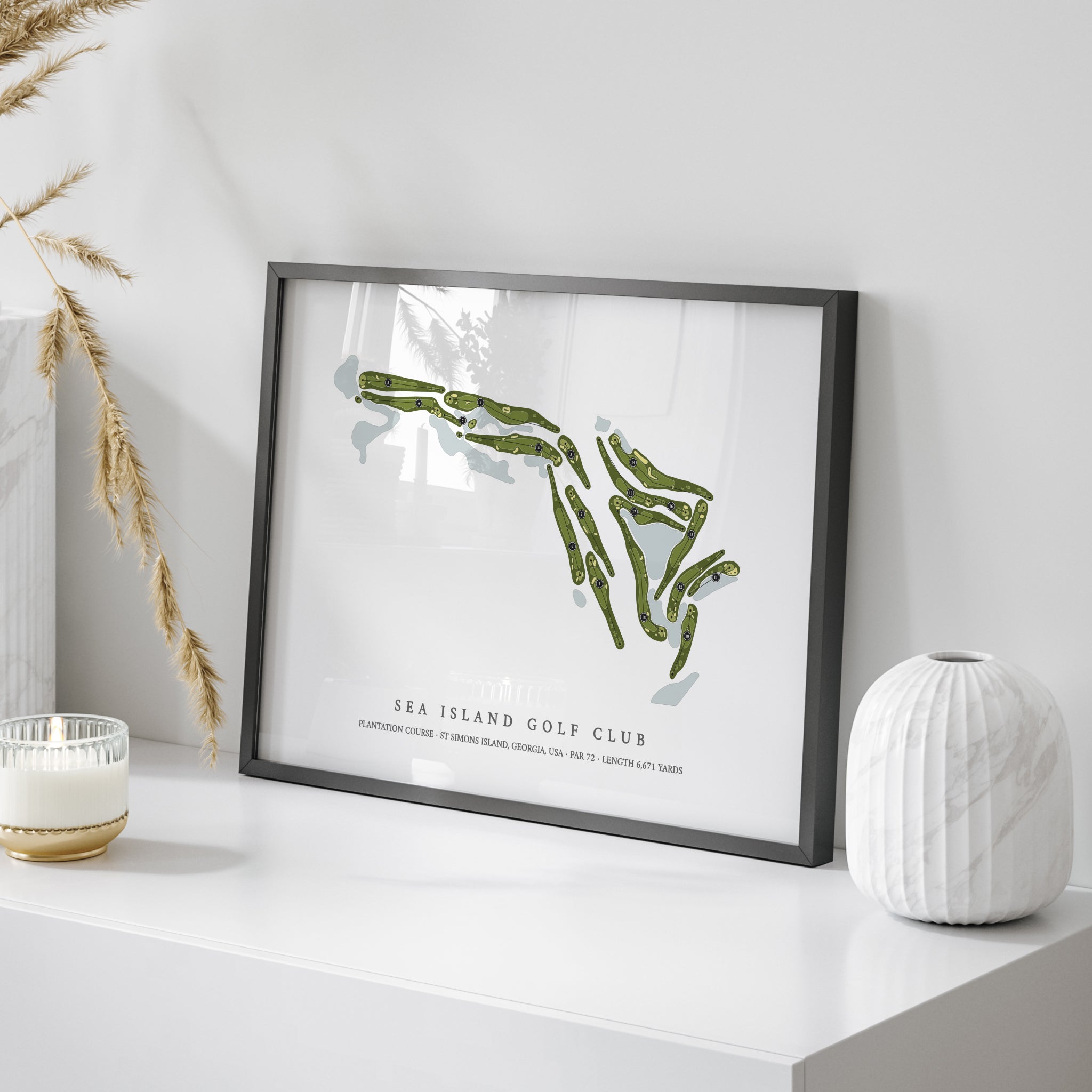 Sea Island Golf Club - Plantation Course | Golf Course Map | On Table 