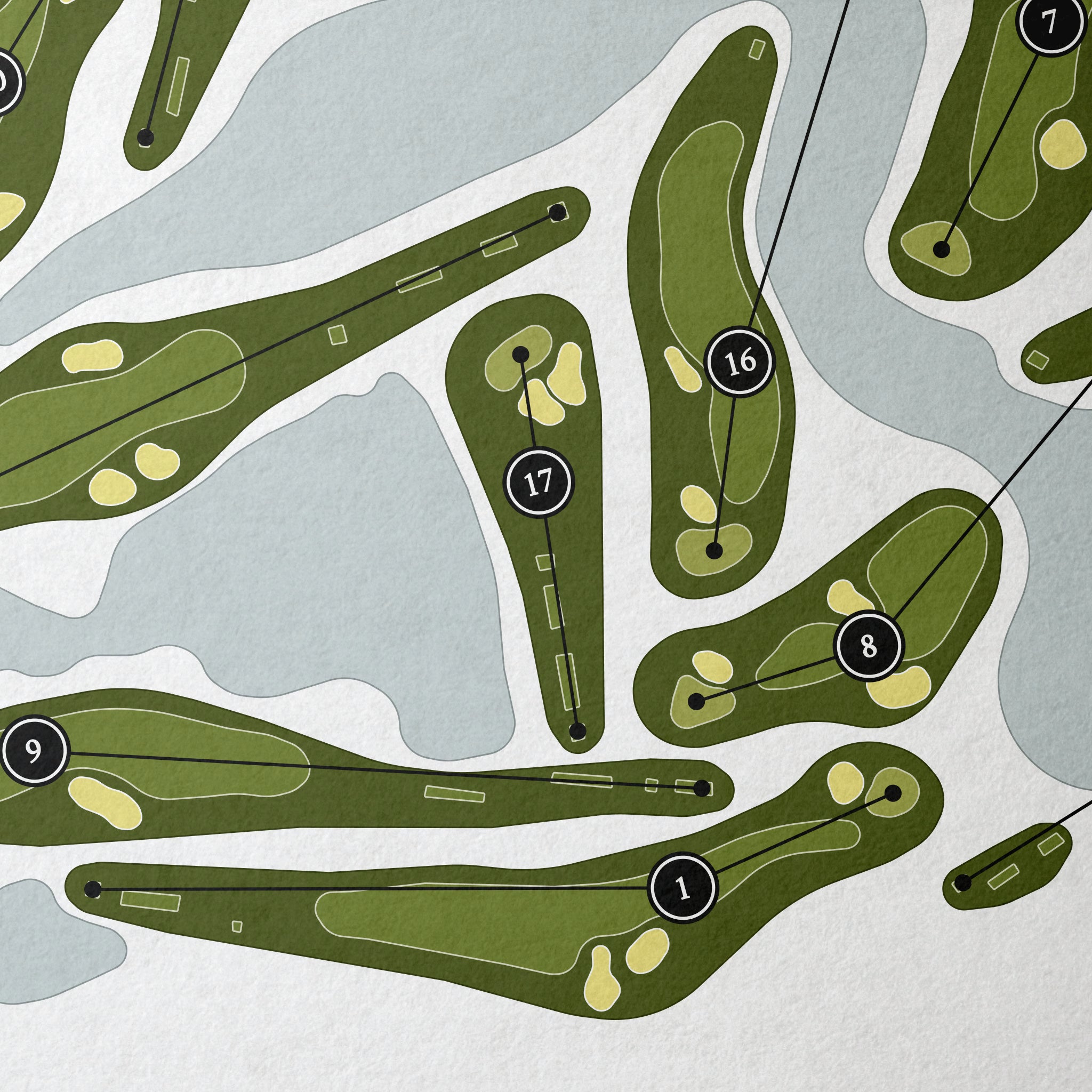 Sea Island Golf Club - Seaside Course | Golf Course Map | Close+Up 