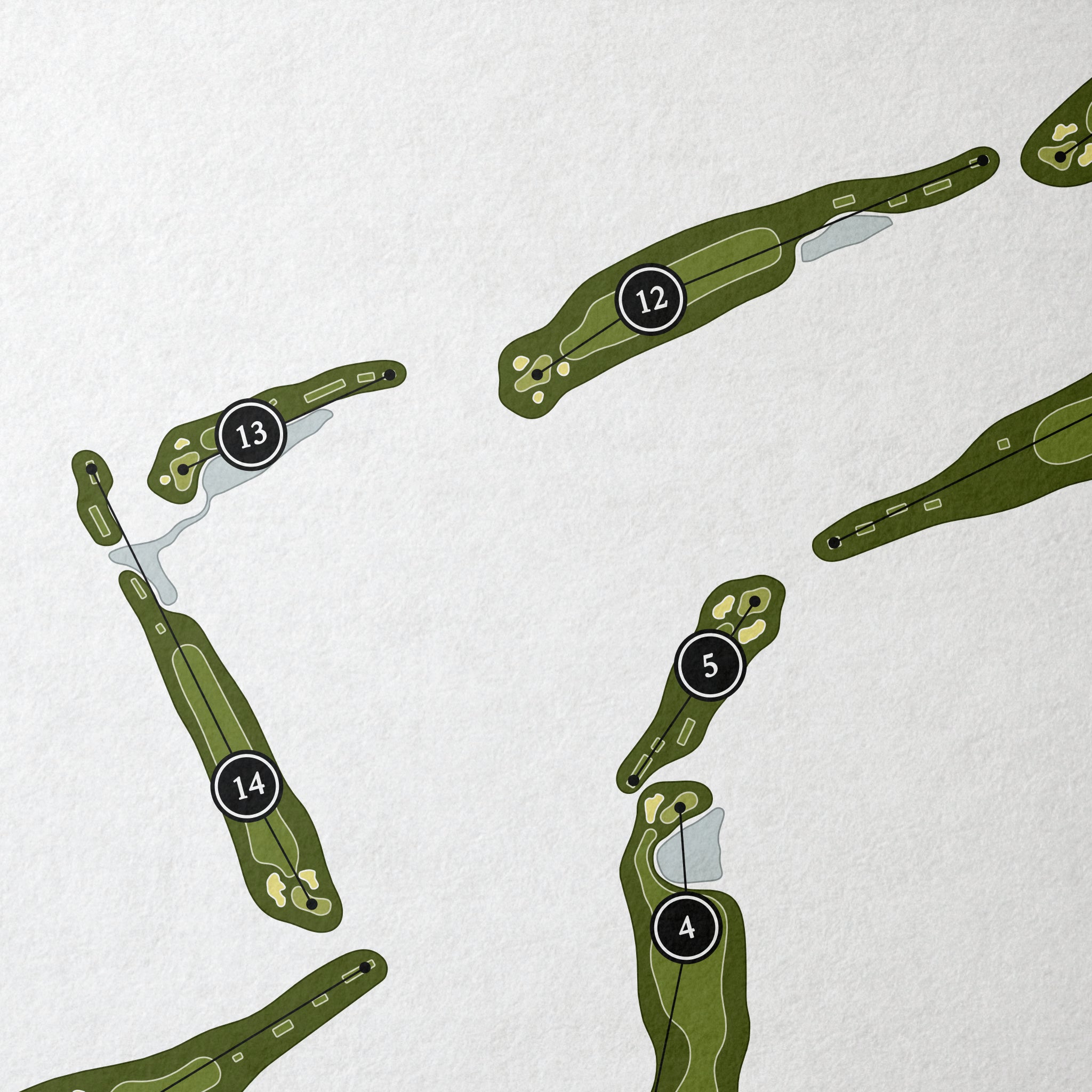 Seabrook Island Club - Crooked Oaks | Golf Course Map | Close Up 