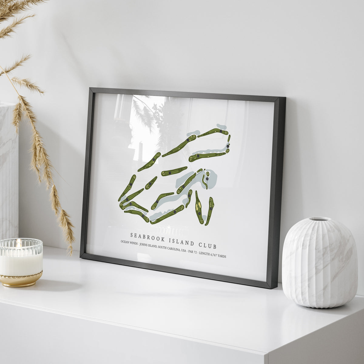 Seabrook Island Club - Ocean Winds | Golf Course Print | On Table