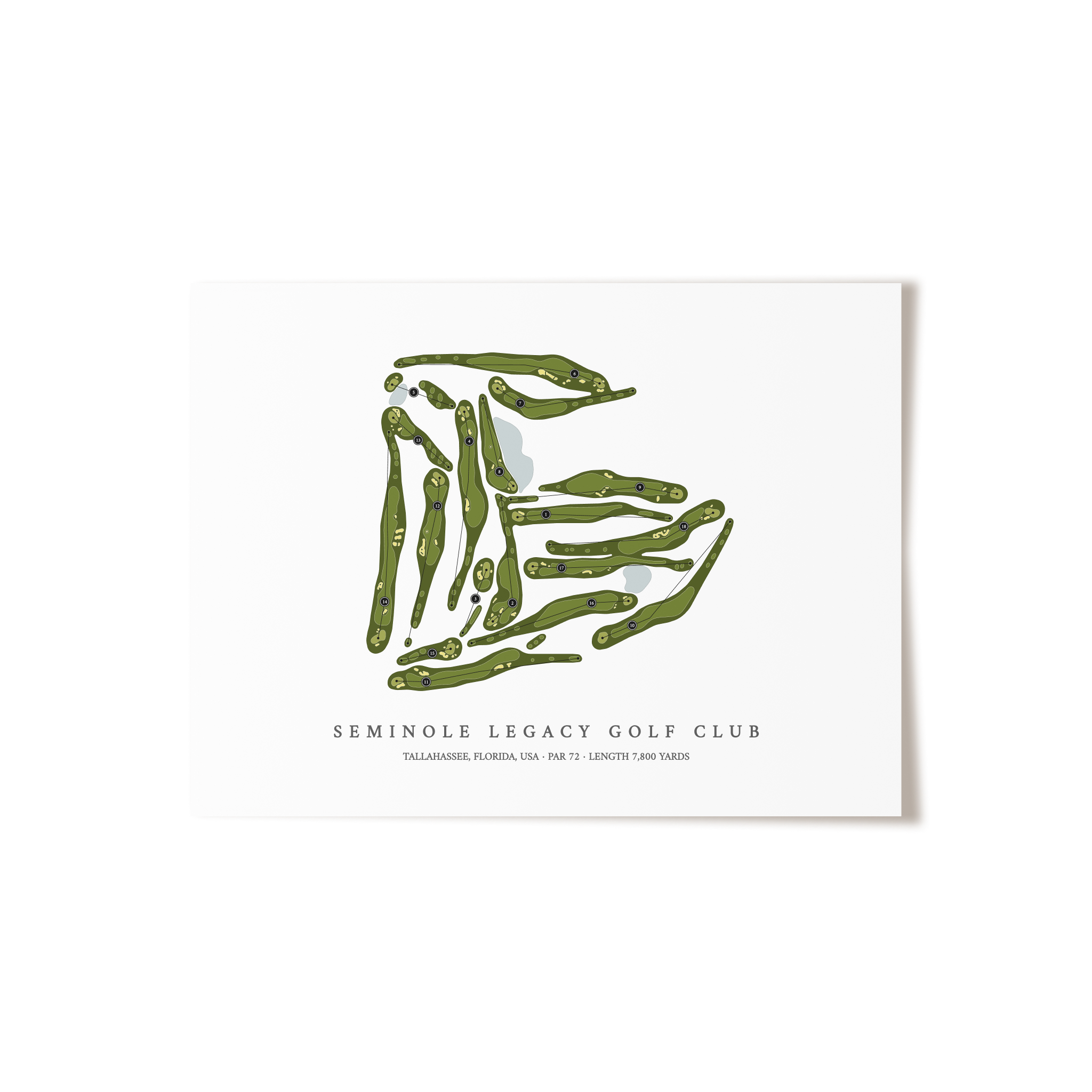 Seminole Legacy Golf Club | Golf Course Map | Unframed 