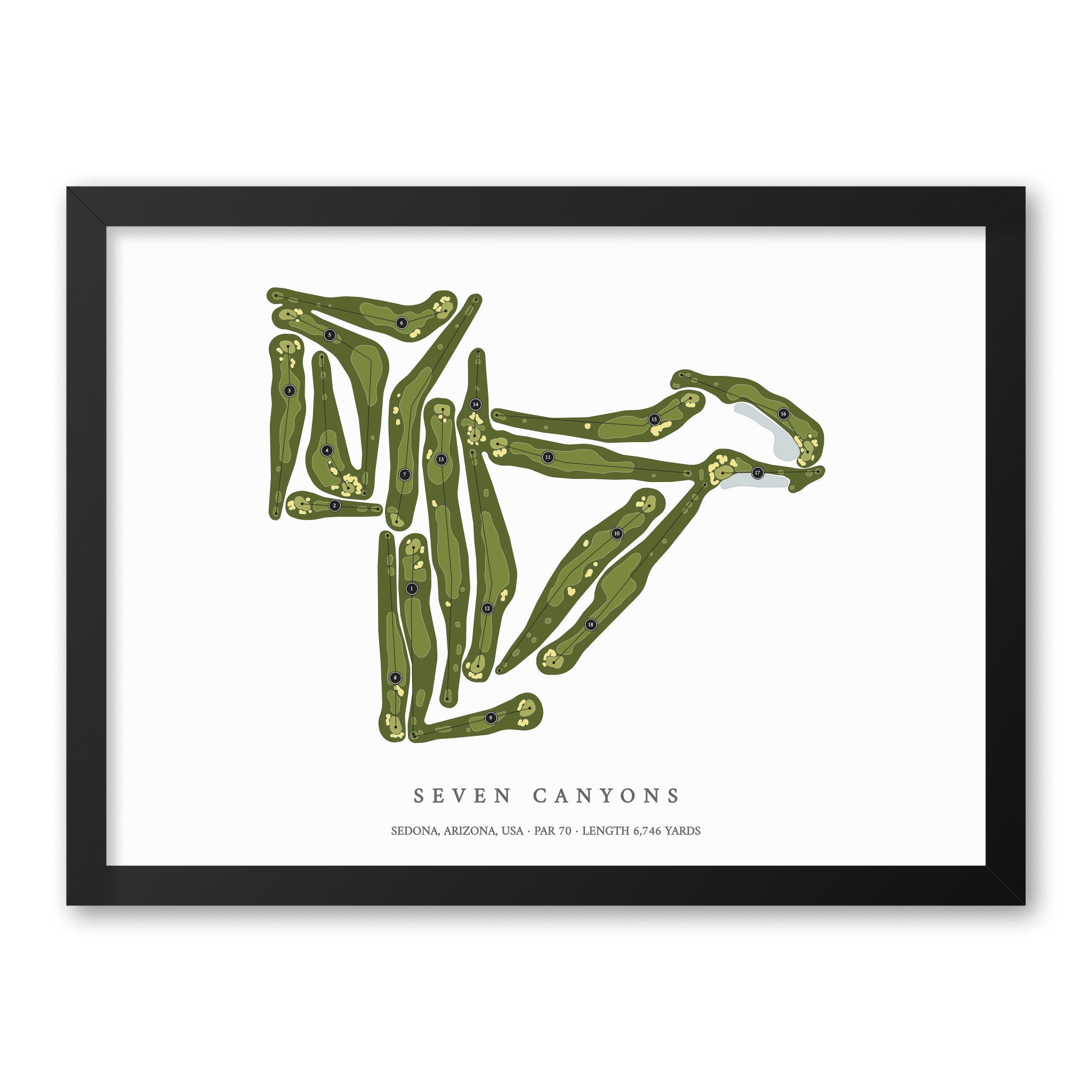 Seven Canyons | Golf Course Print | Black Frame