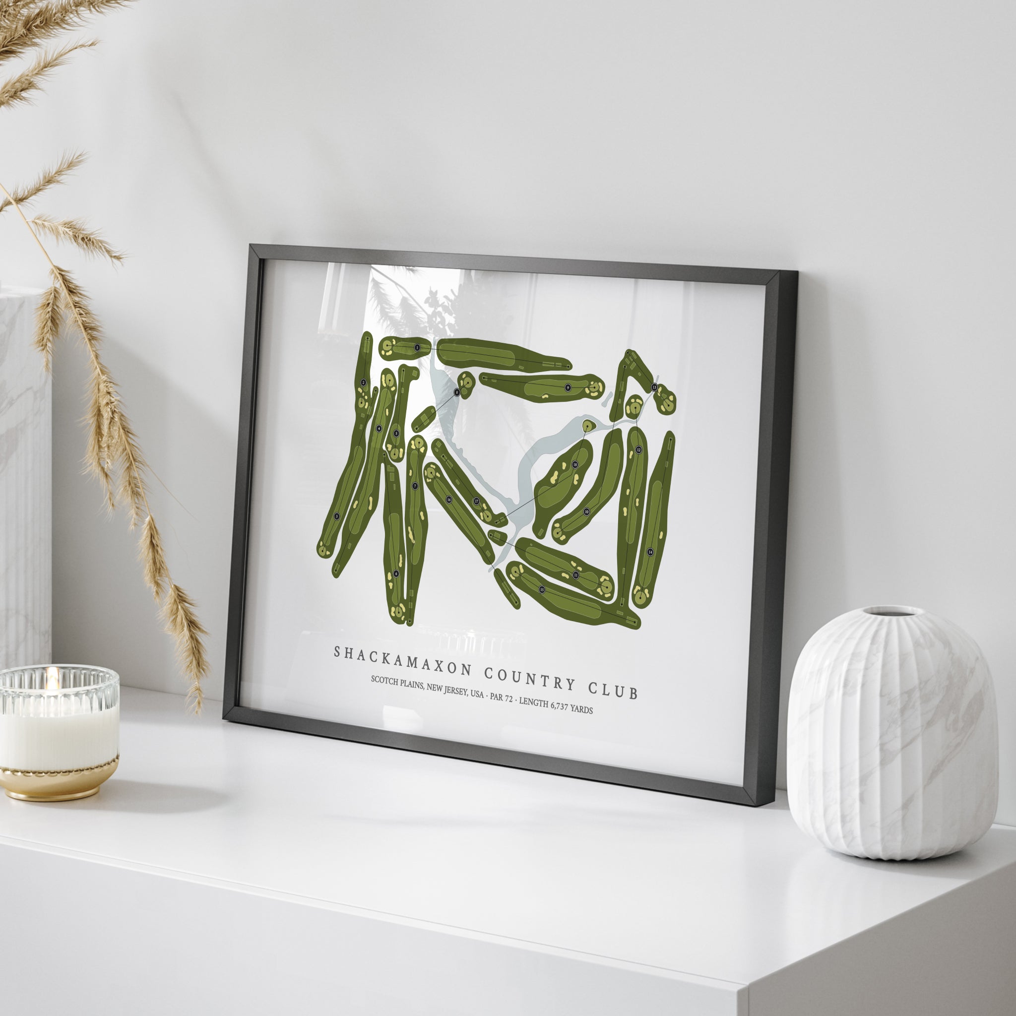 Shackamaxon Country Club | Golf Course Map | On Table 