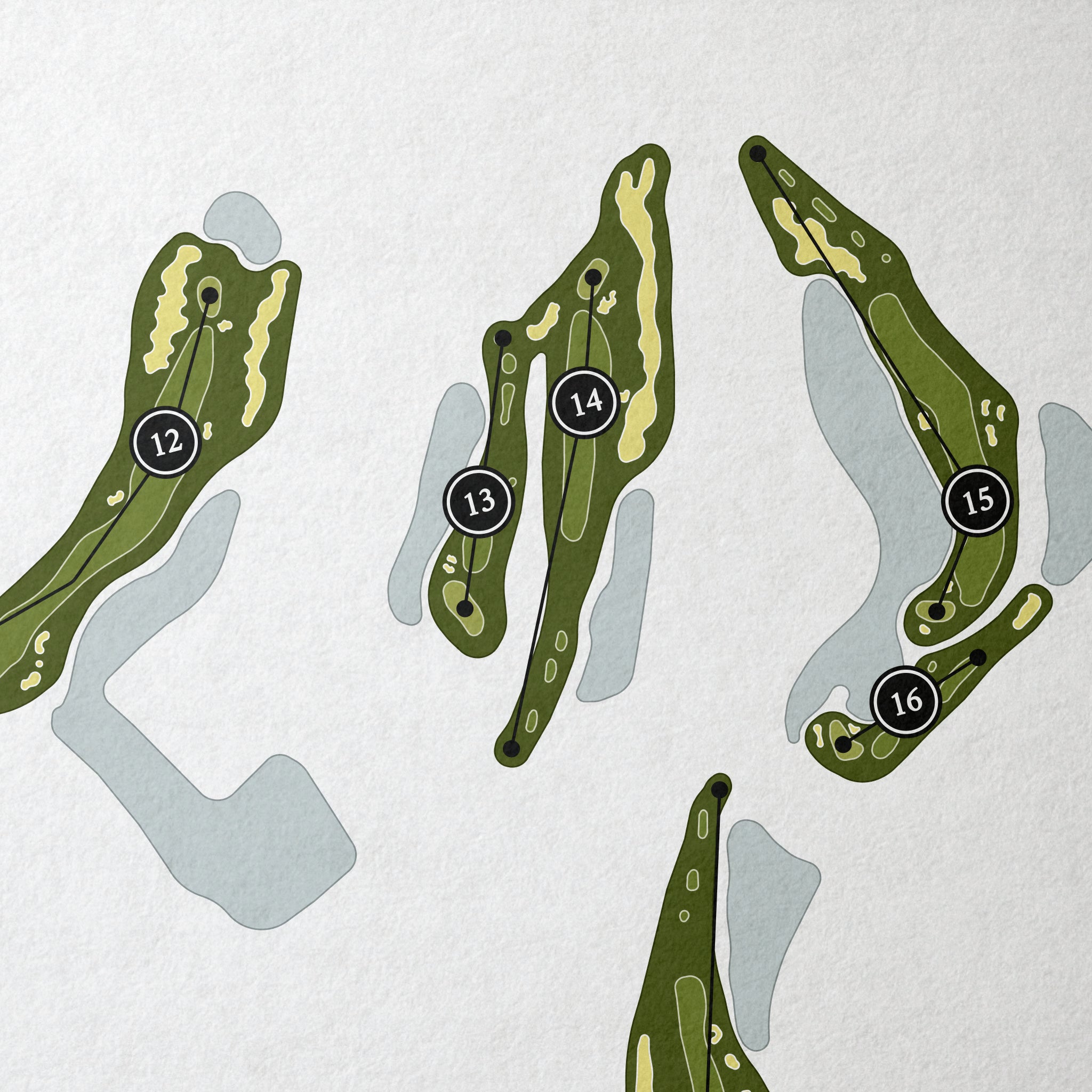 Shadow Wood Country Club - North Course | Golf Course Map | Close+Up 